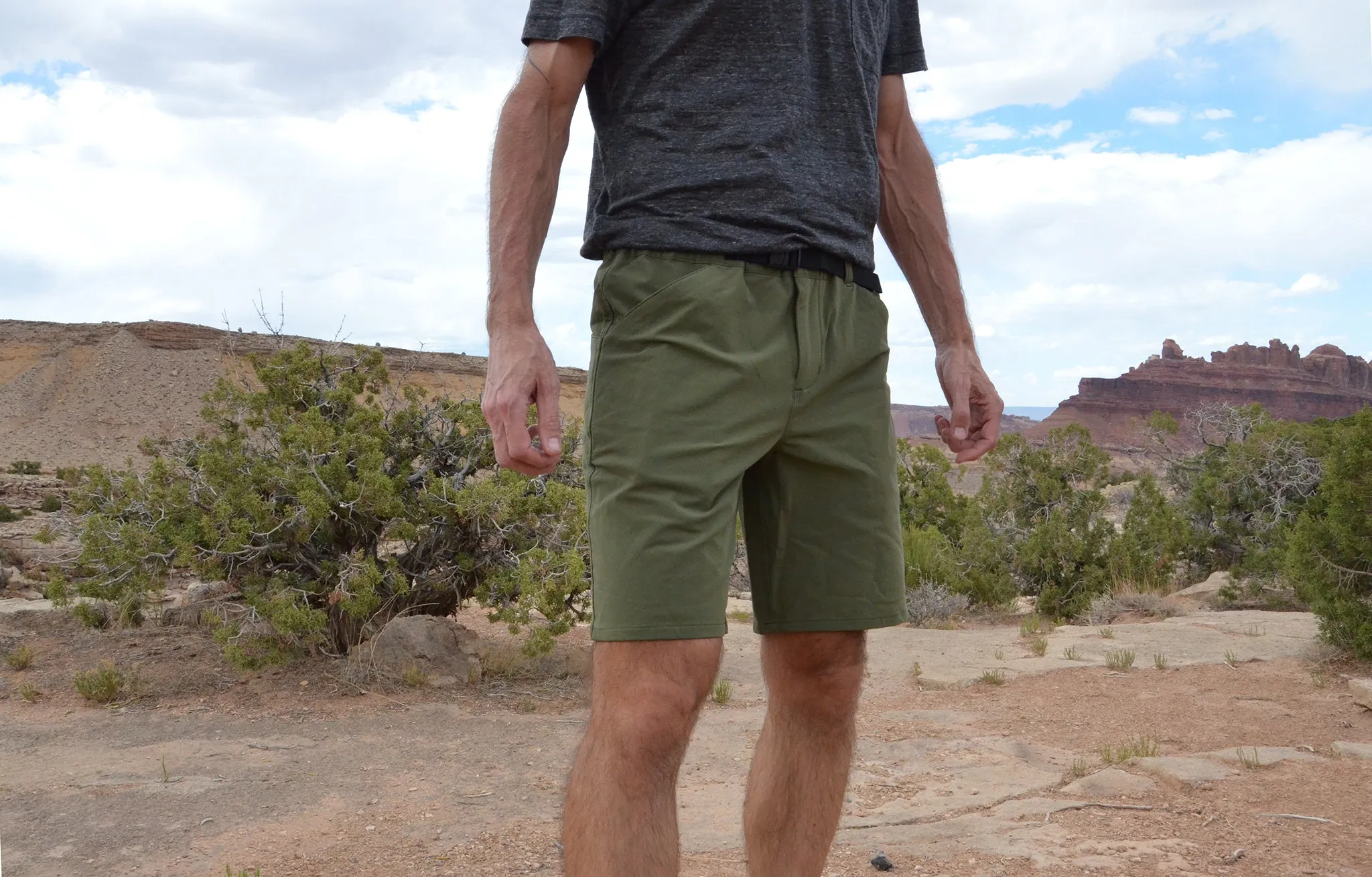 - TRANSVERSE - rambler belted shorts