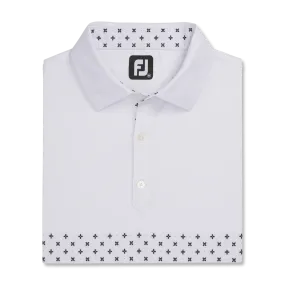 2023 FootJoy Mens Engineered Foulard Polo - White / Orchid / Black