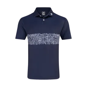 2024 FootJoy Men's Tropical Chest Band Lisle Polo - Navy