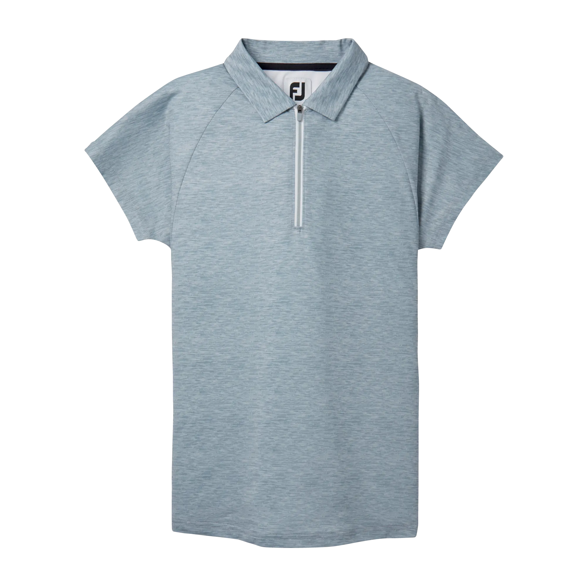 2024 FootJoy Women's Short Sleeve 1/4 Zip Polo - Heather Grey / White