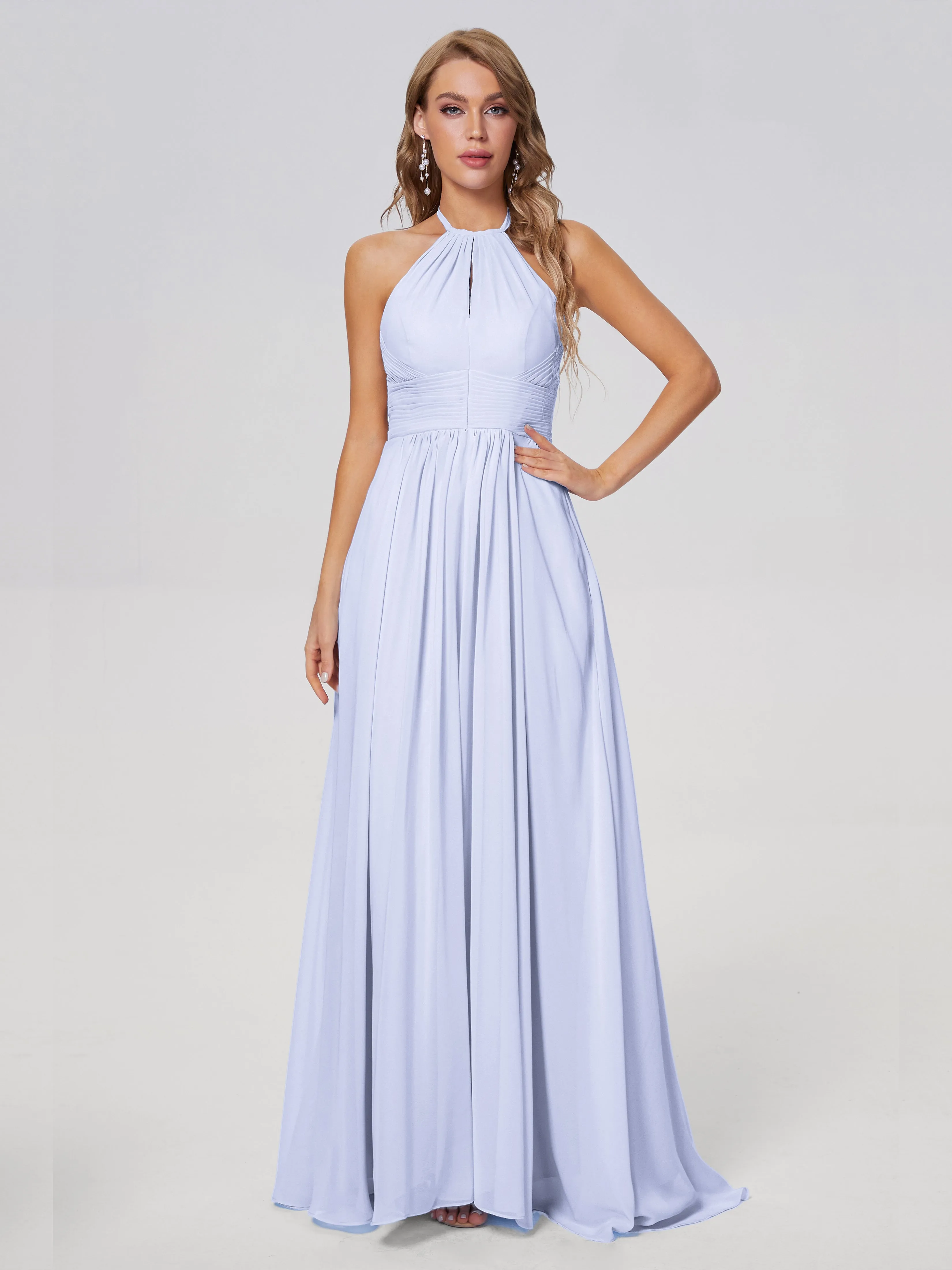 Adaline Awesome Halter Chiffon Bridesmaid Dresses