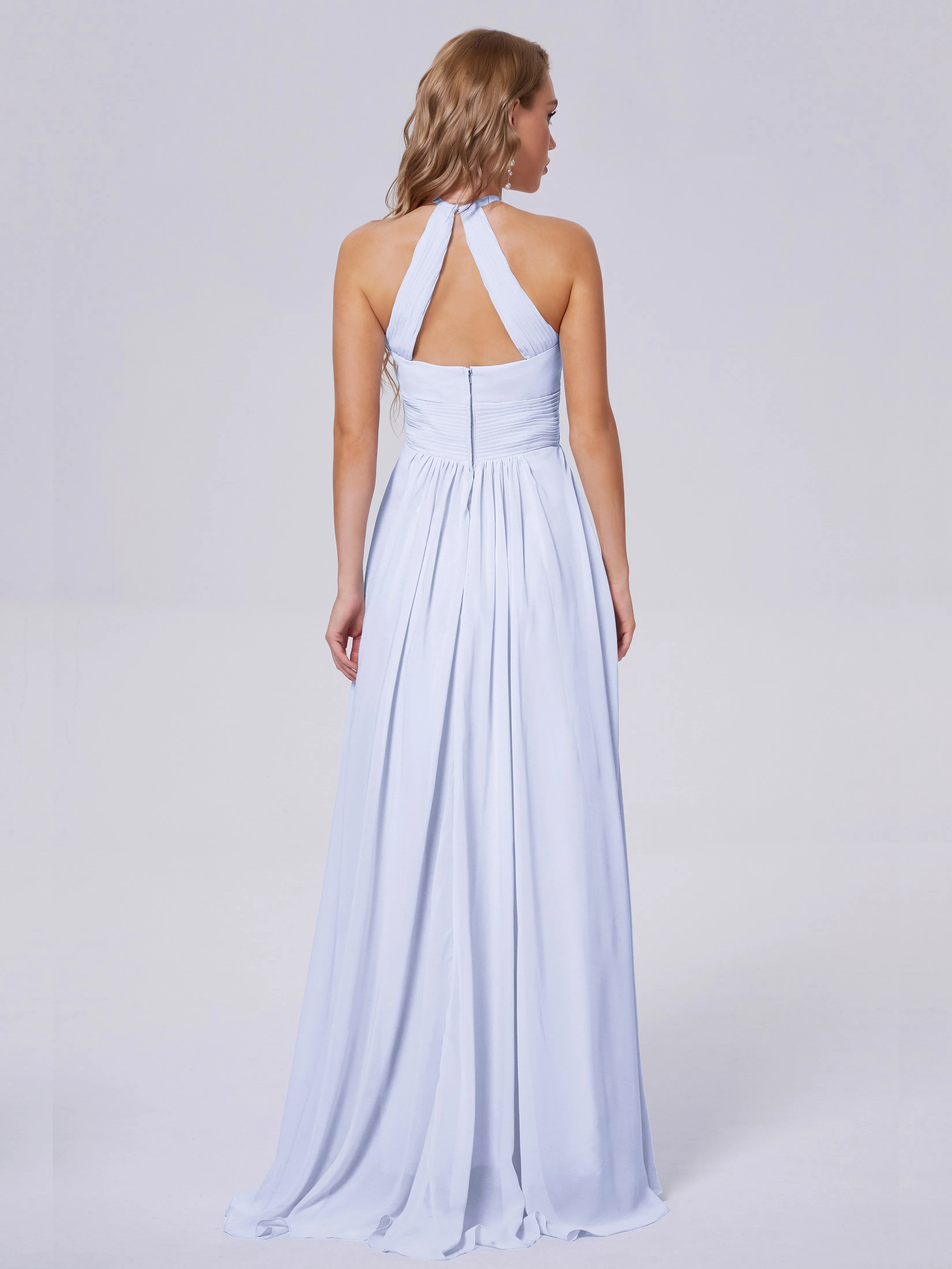 Adaline Awesome Halter Chiffon Bridesmaid Dresses