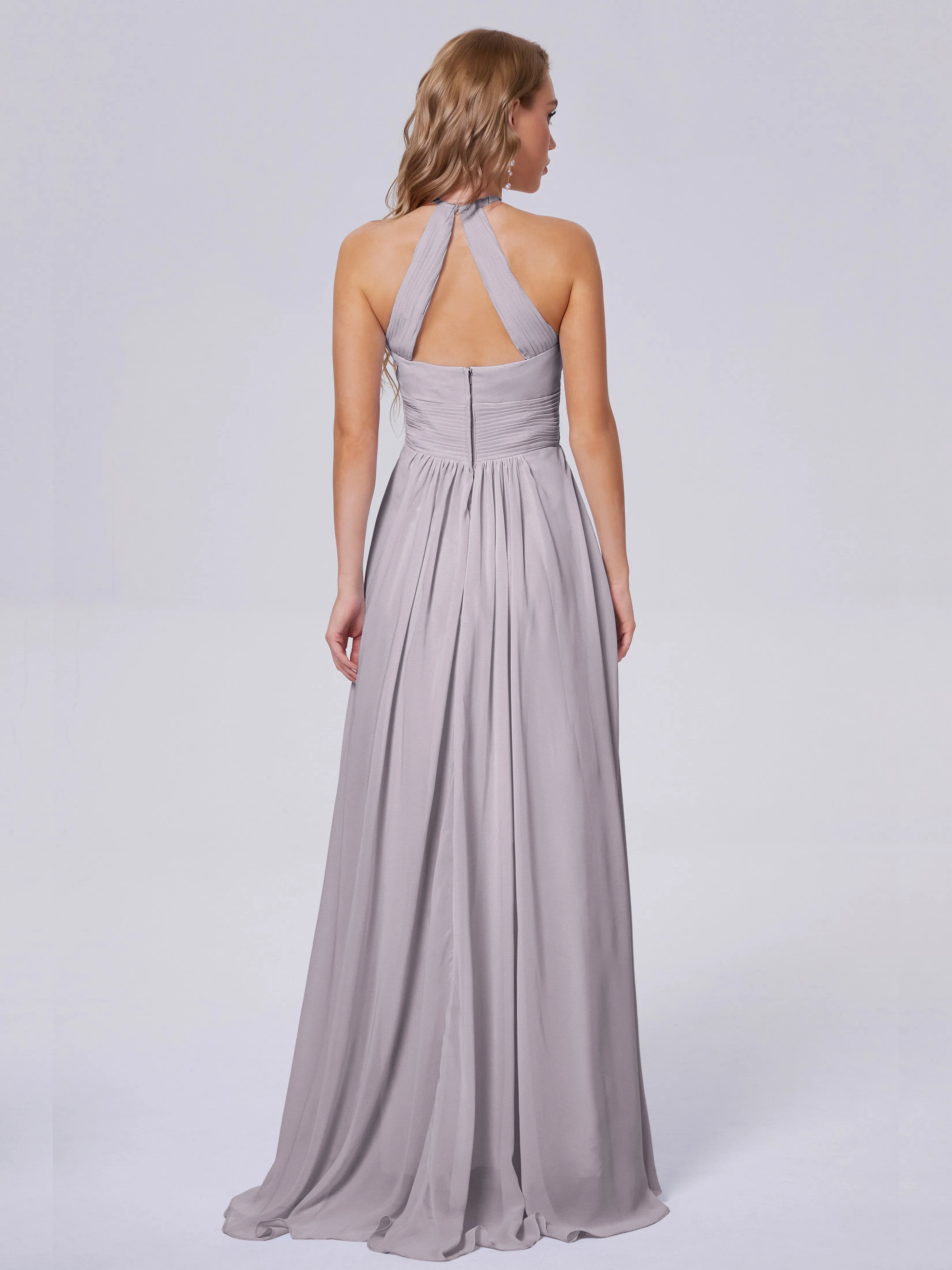 Adaline Awesome Halter Chiffon Bridesmaid Dresses