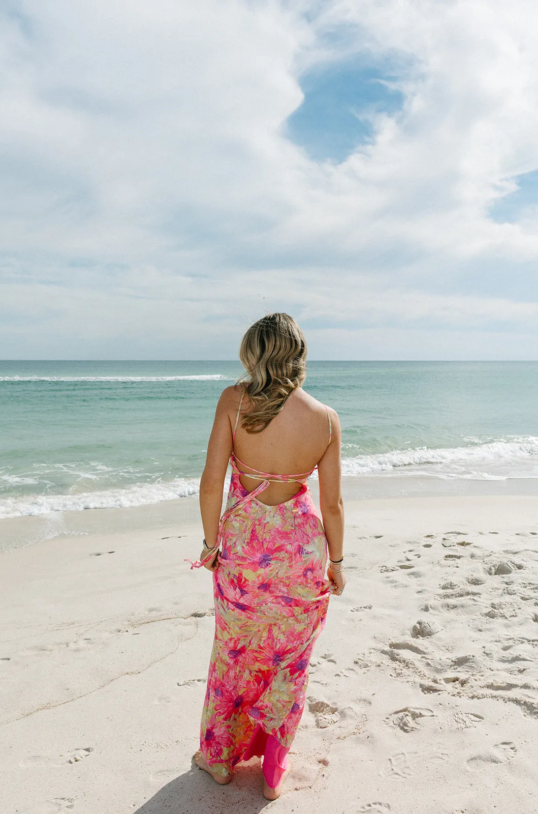 All For Florals Maxi Dress  - Fuchsia Multi