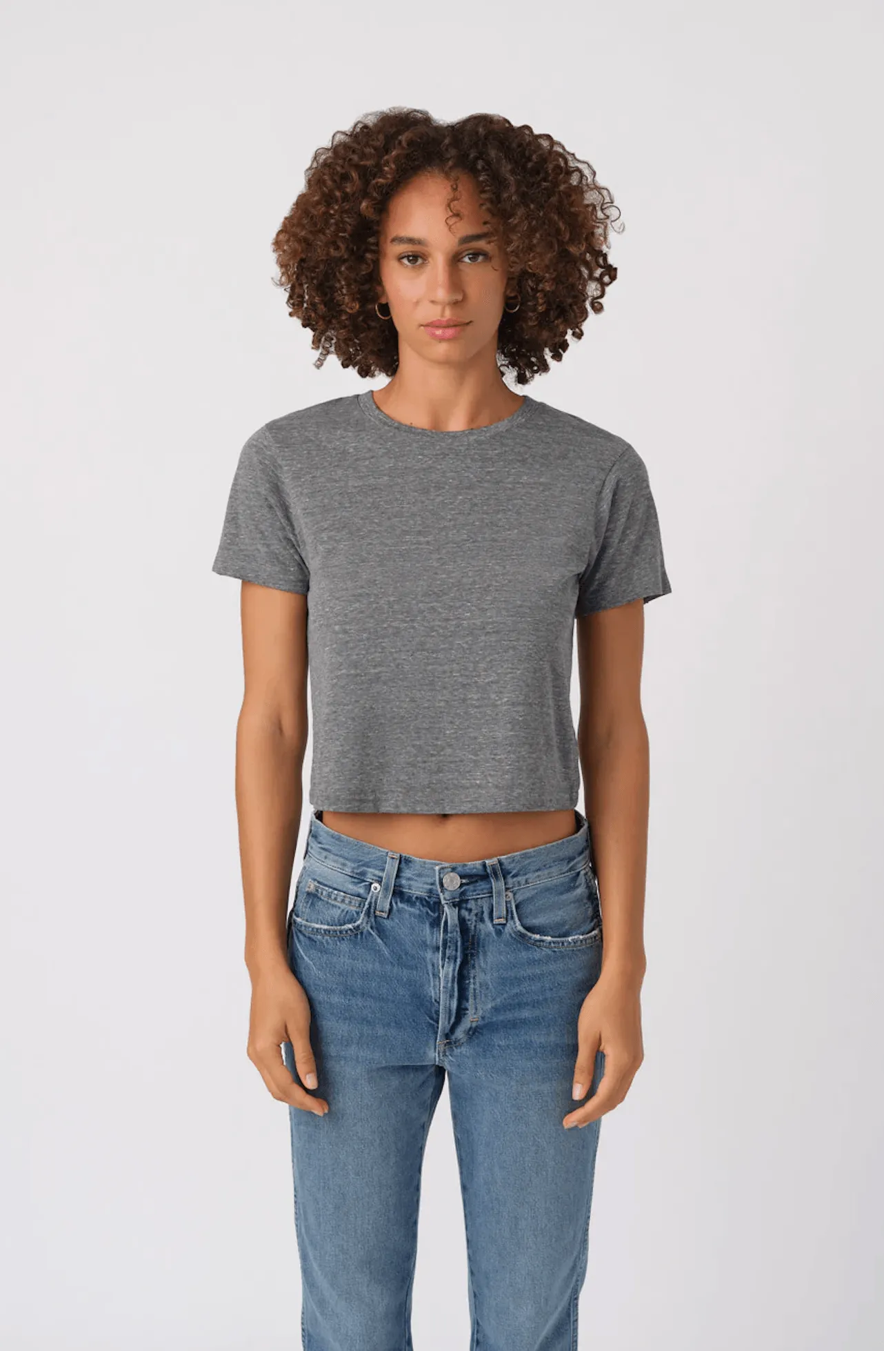 AMO Denim Babe Tee Heather Gray