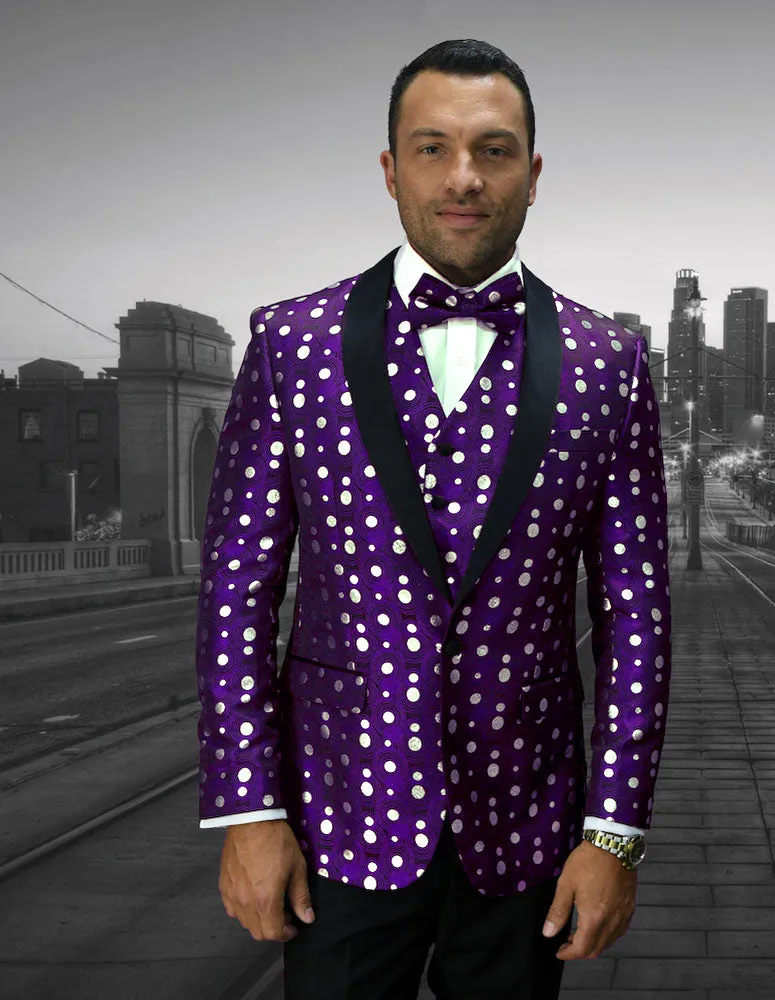 BELAGIO XIII PURPLE TAILORED FIT 3 PC TUXEDO