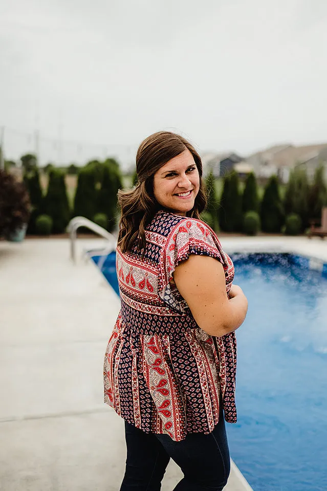 Bohemian Peplum Top