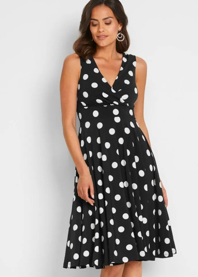 Bpc Selection Polka Dot Shirt Dress, Black