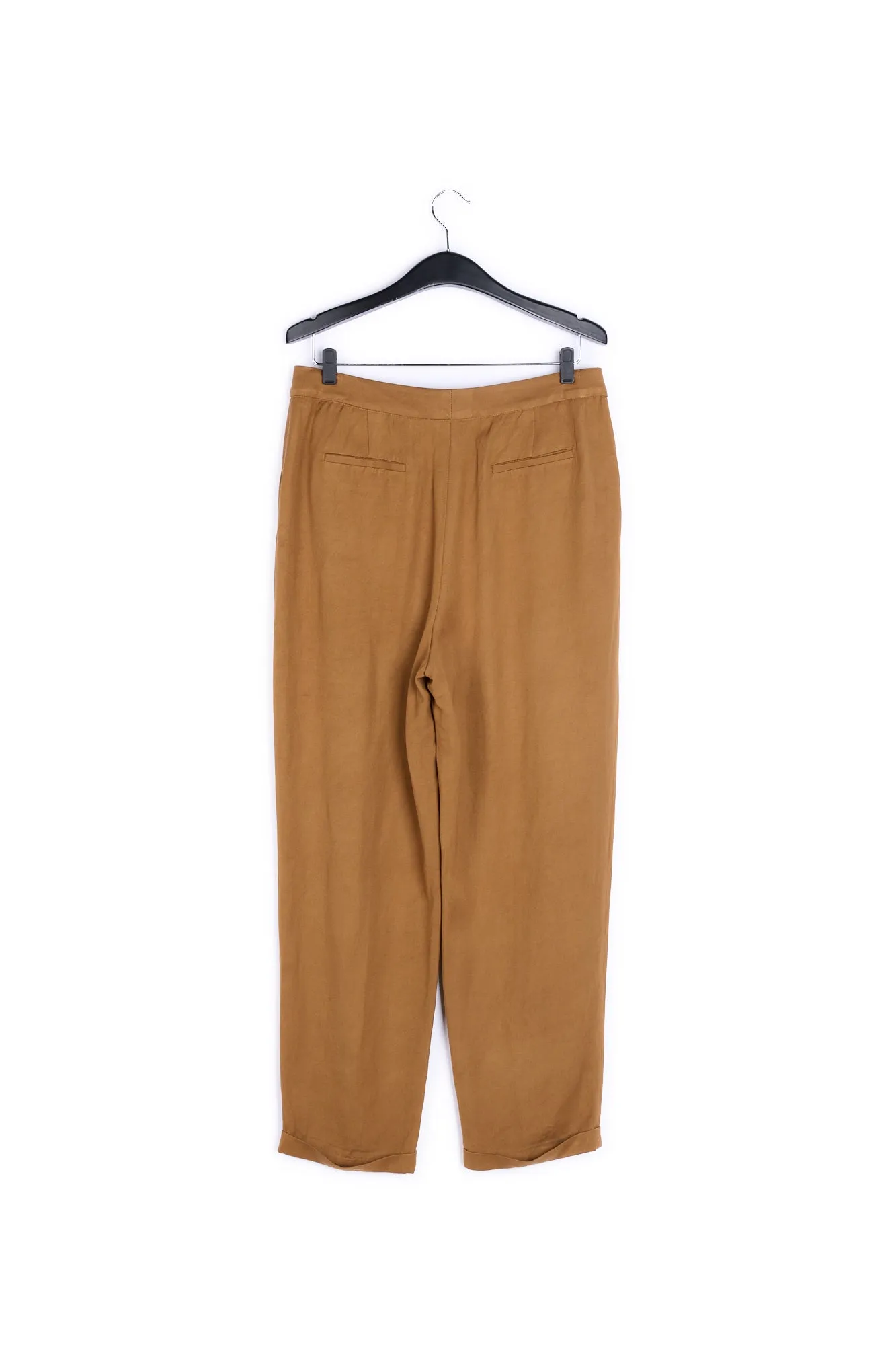 Brown tailored mid-rise pants