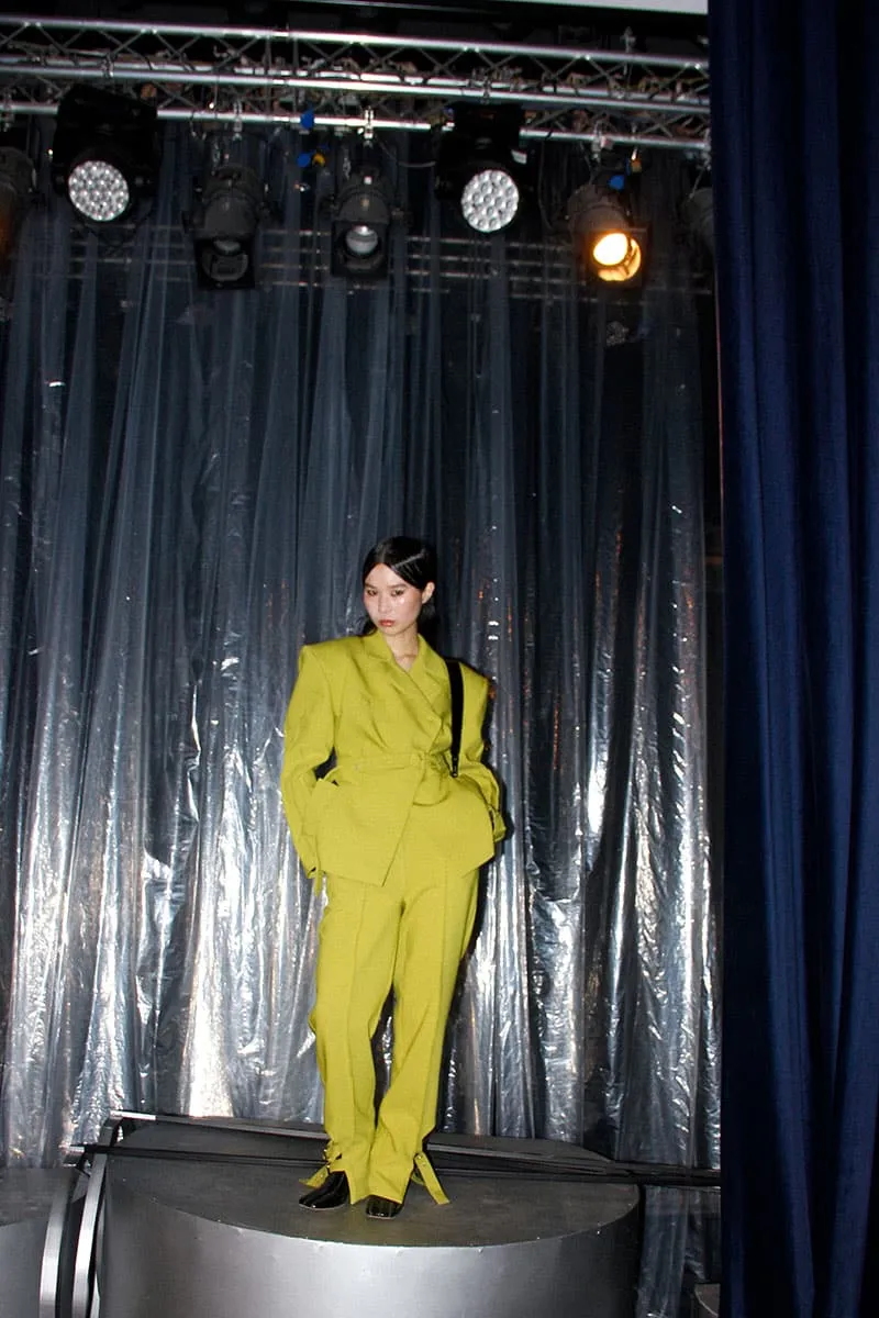 CHARTREUSE TAILORED SUIT PANTS