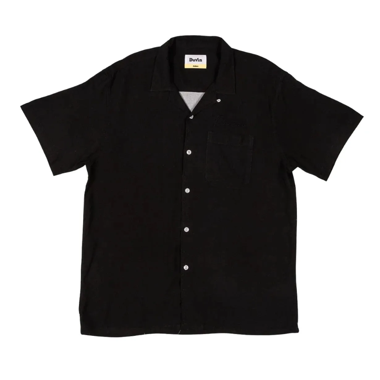 Duvin - "Basics" Buttonup Shirt (Black) - Rayon Lightweight Breathable