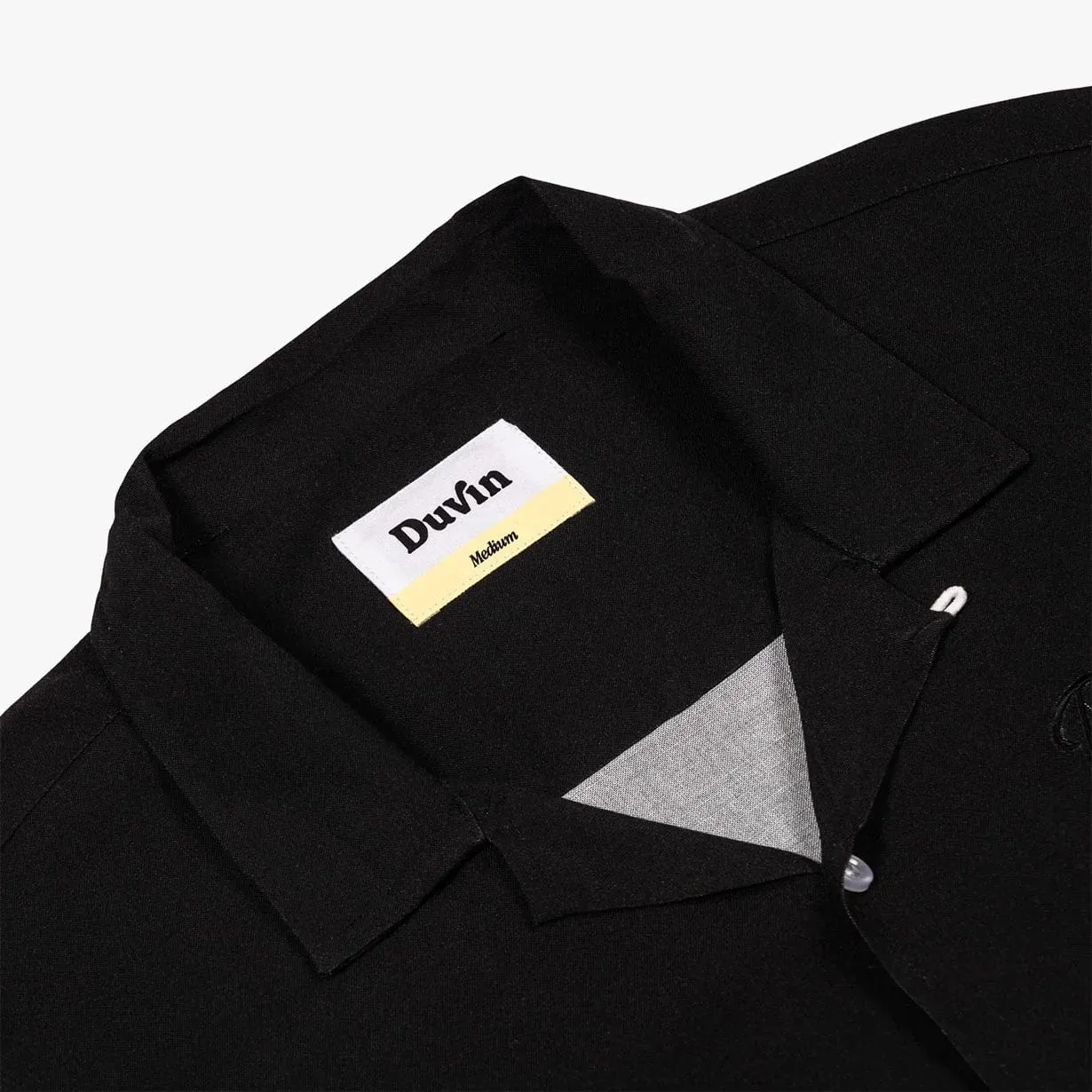 Duvin - "Basics" Buttonup Shirt (Black) - Rayon Lightweight Breathable