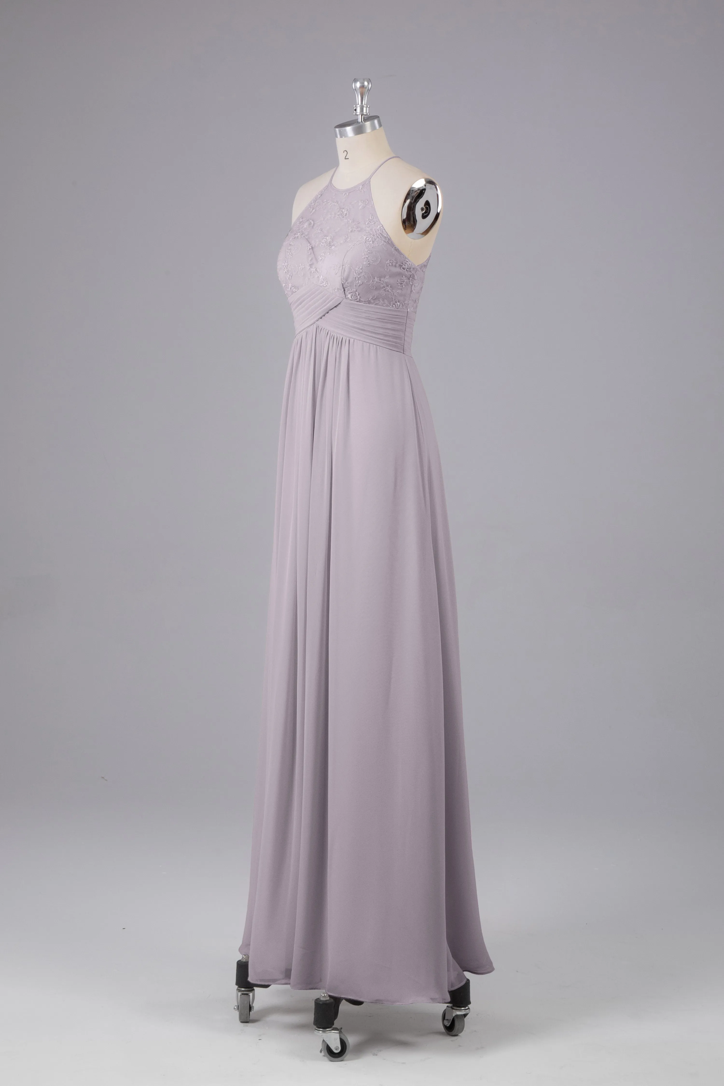 Elegant Halter Keyhole Chiffon Bridesmaid Dresses