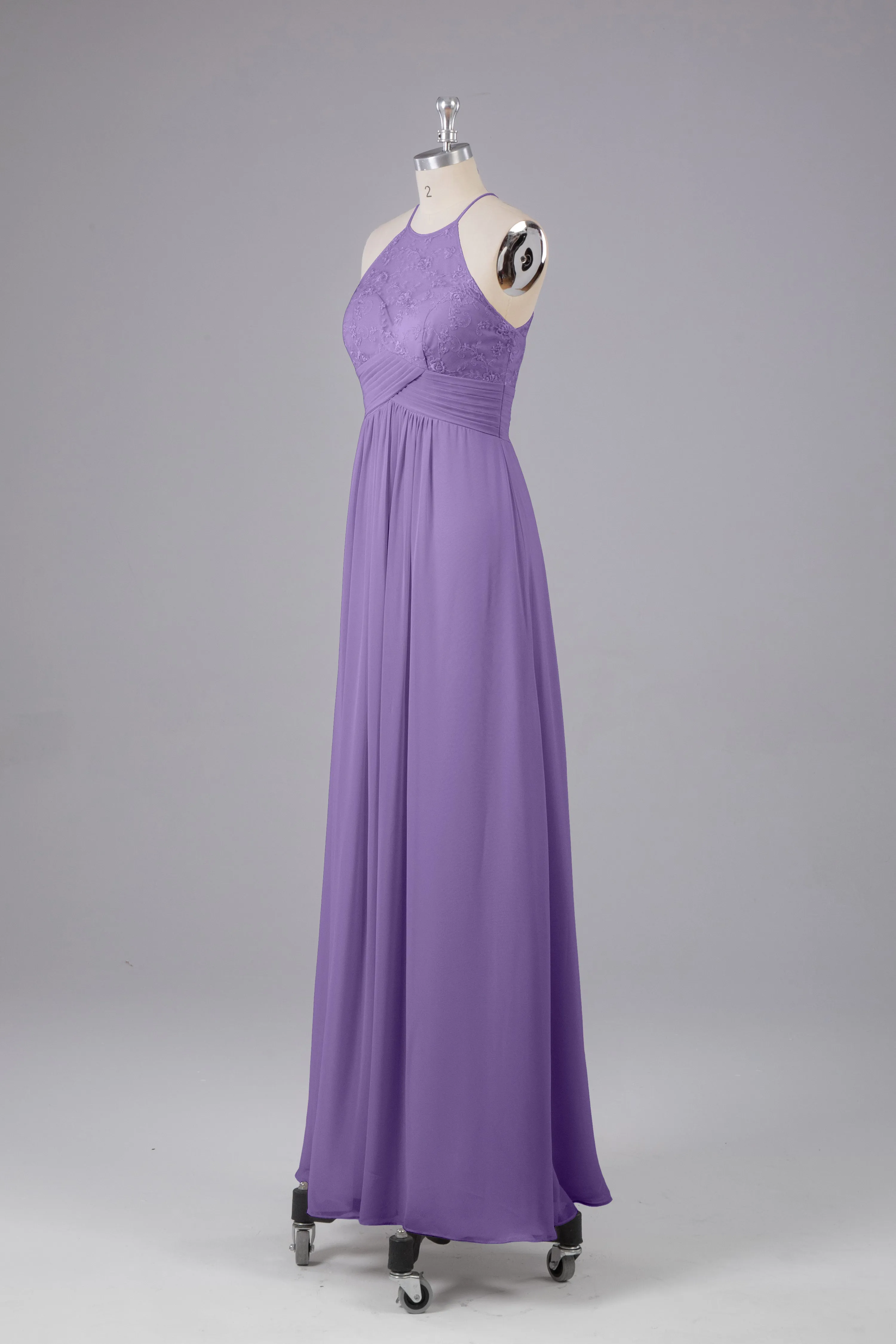 Elegant Halter Keyhole Chiffon Bridesmaid Dresses