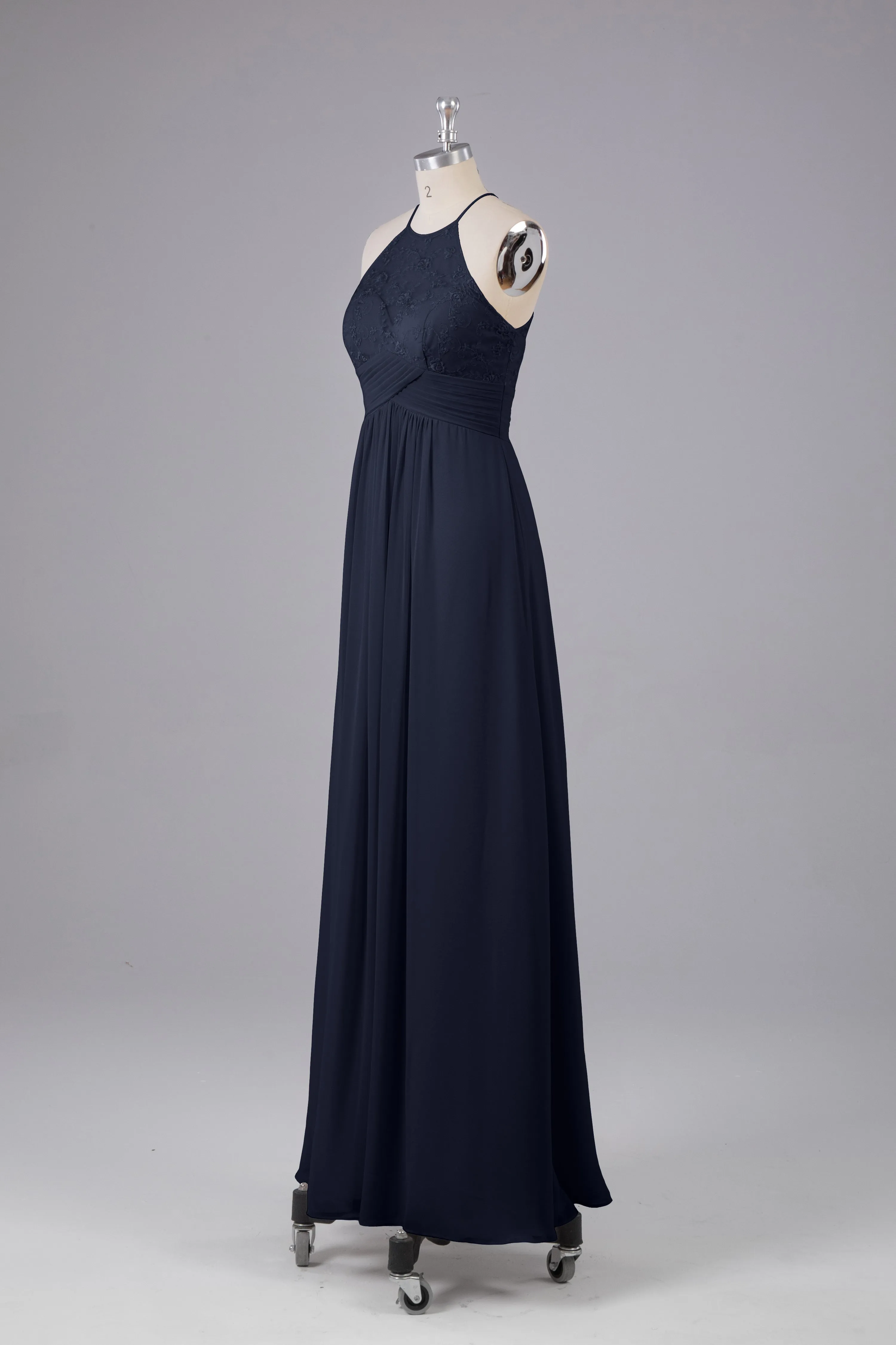 Elegant Halter Keyhole Chiffon Bridesmaid Dresses