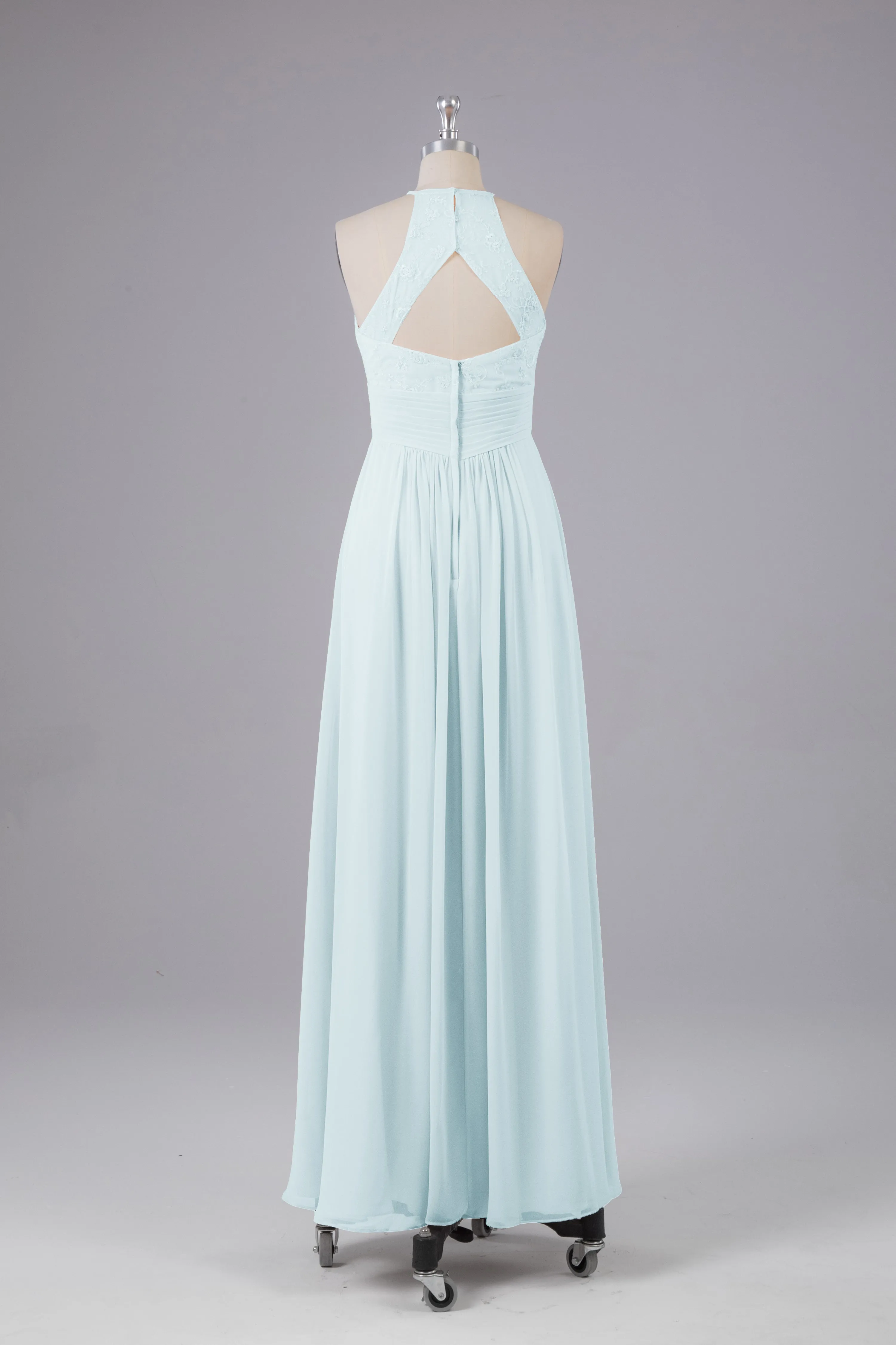 Elegant Halter Keyhole Chiffon Bridesmaid Dresses