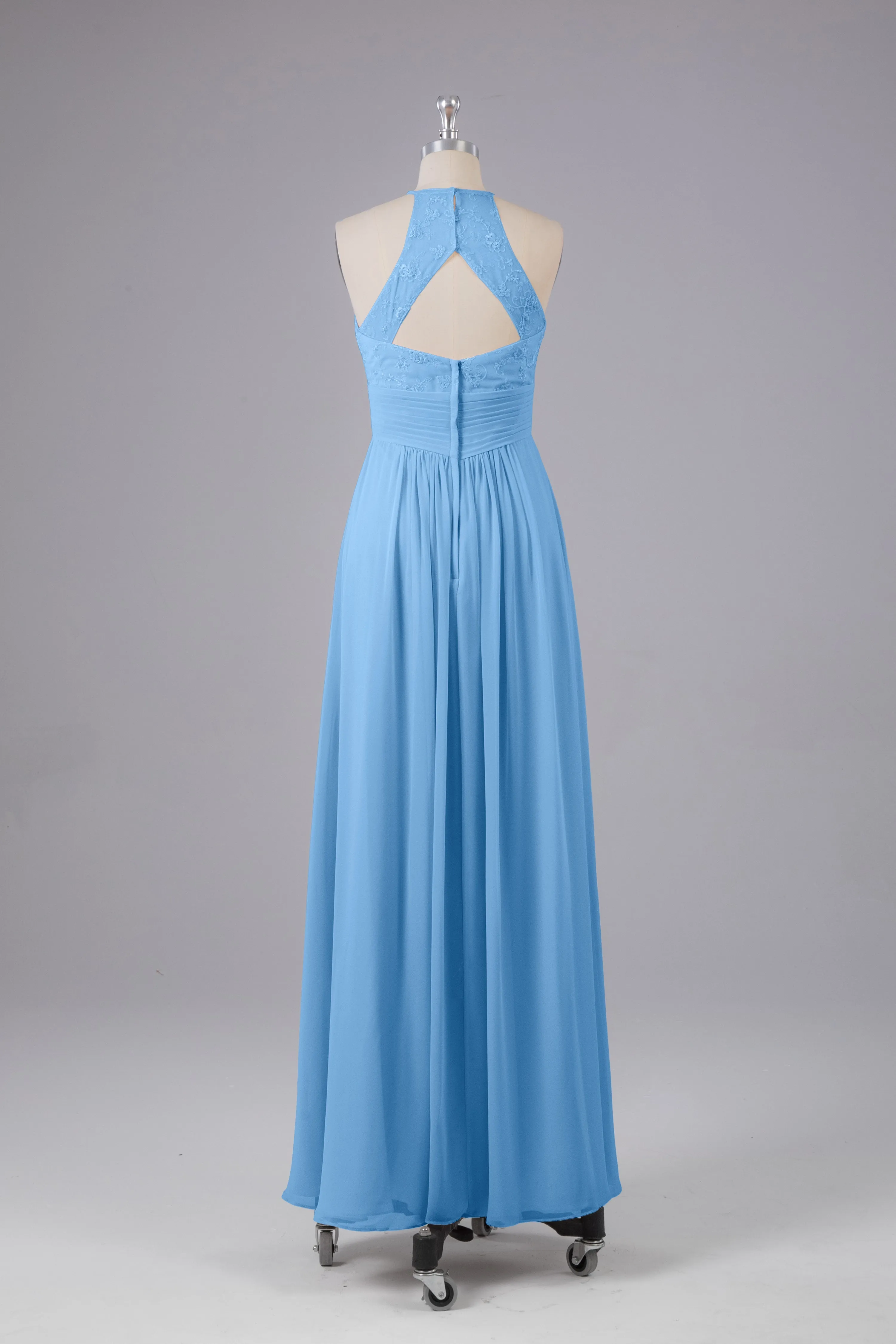 Elegant Halter Keyhole Chiffon Bridesmaid Dresses