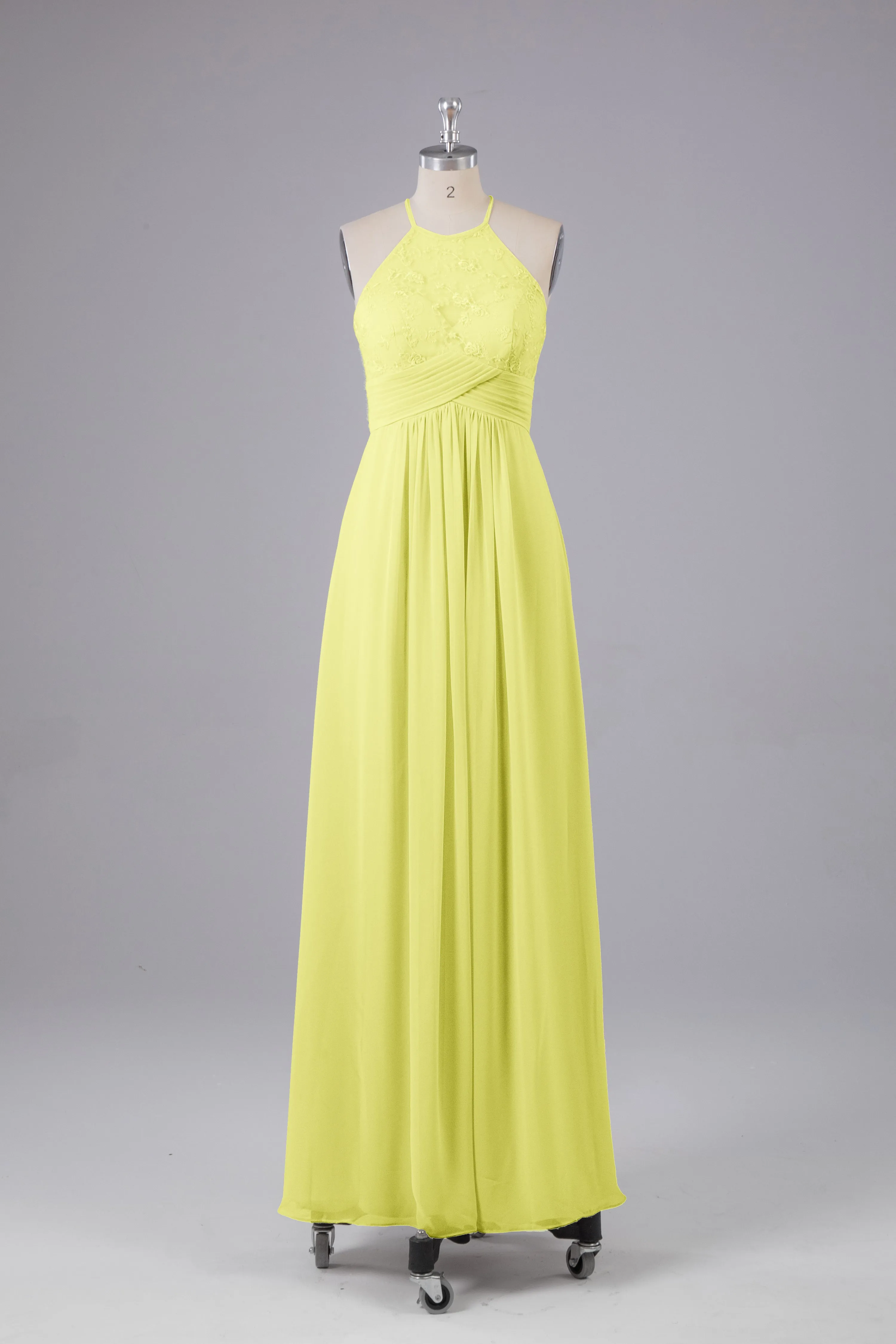 Elegant Halter Keyhole Chiffon Bridesmaid Dresses