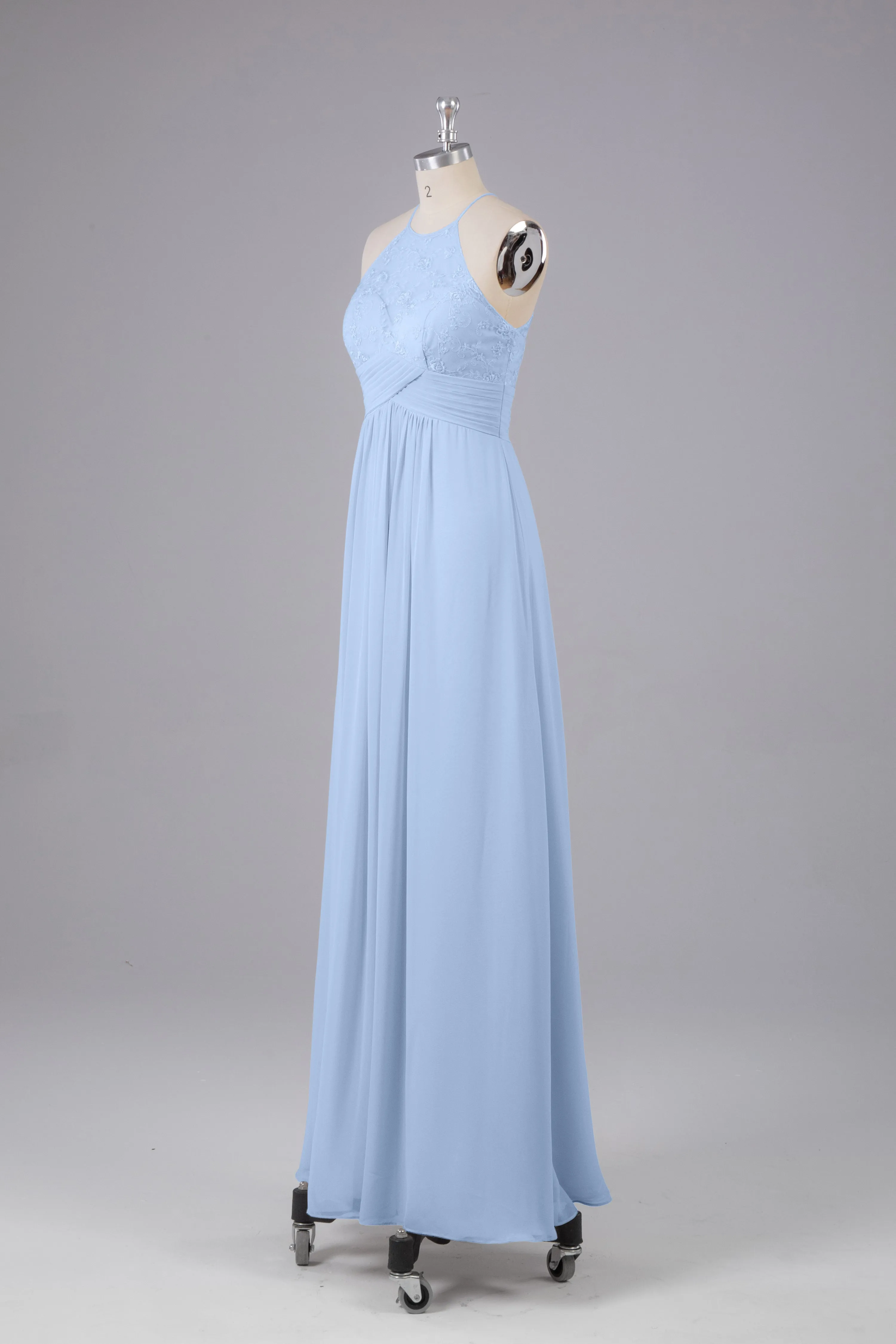 Elegant Halter Keyhole Chiffon Bridesmaid Dresses