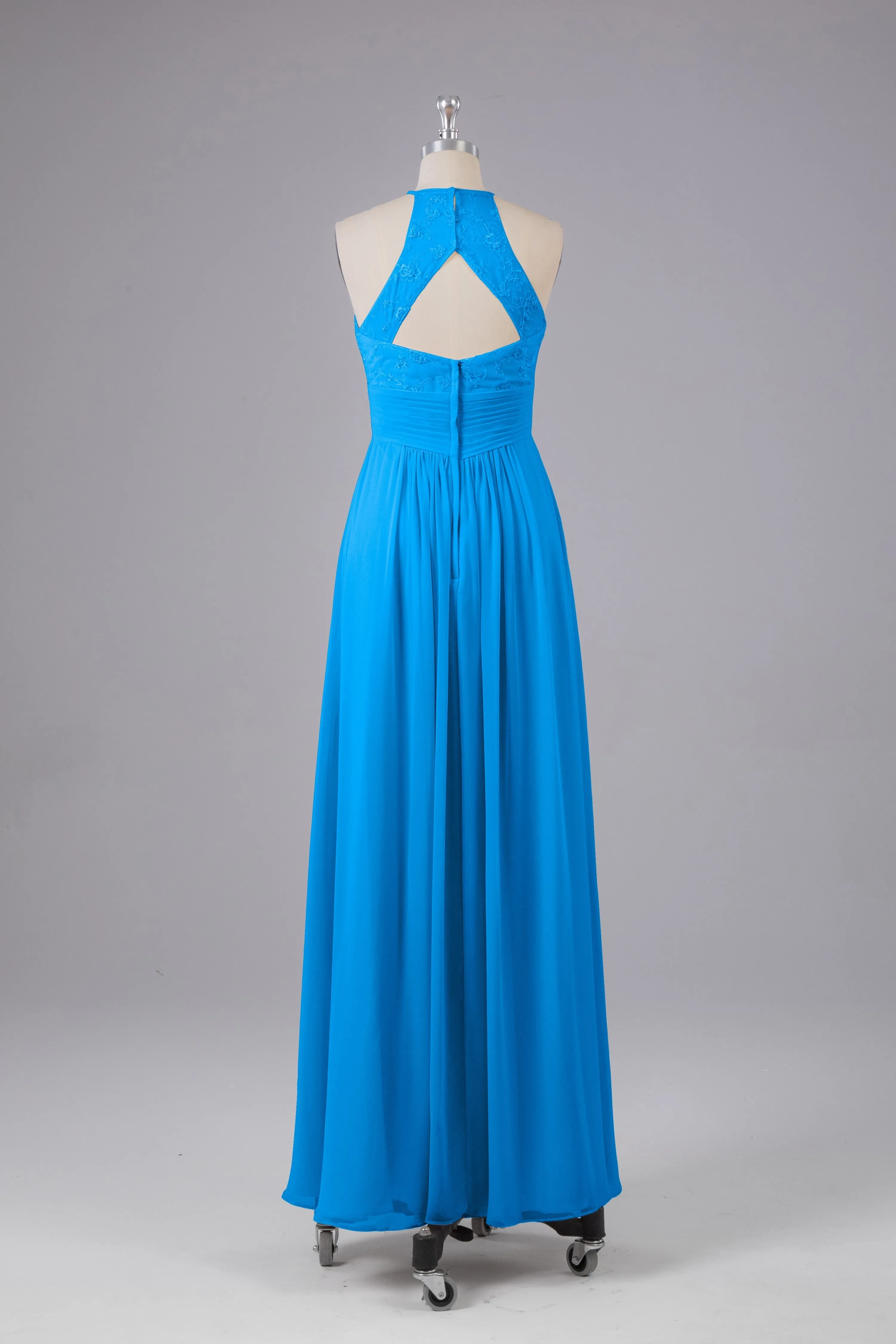 Elegant Halter Keyhole Chiffon Bridesmaid Dresses