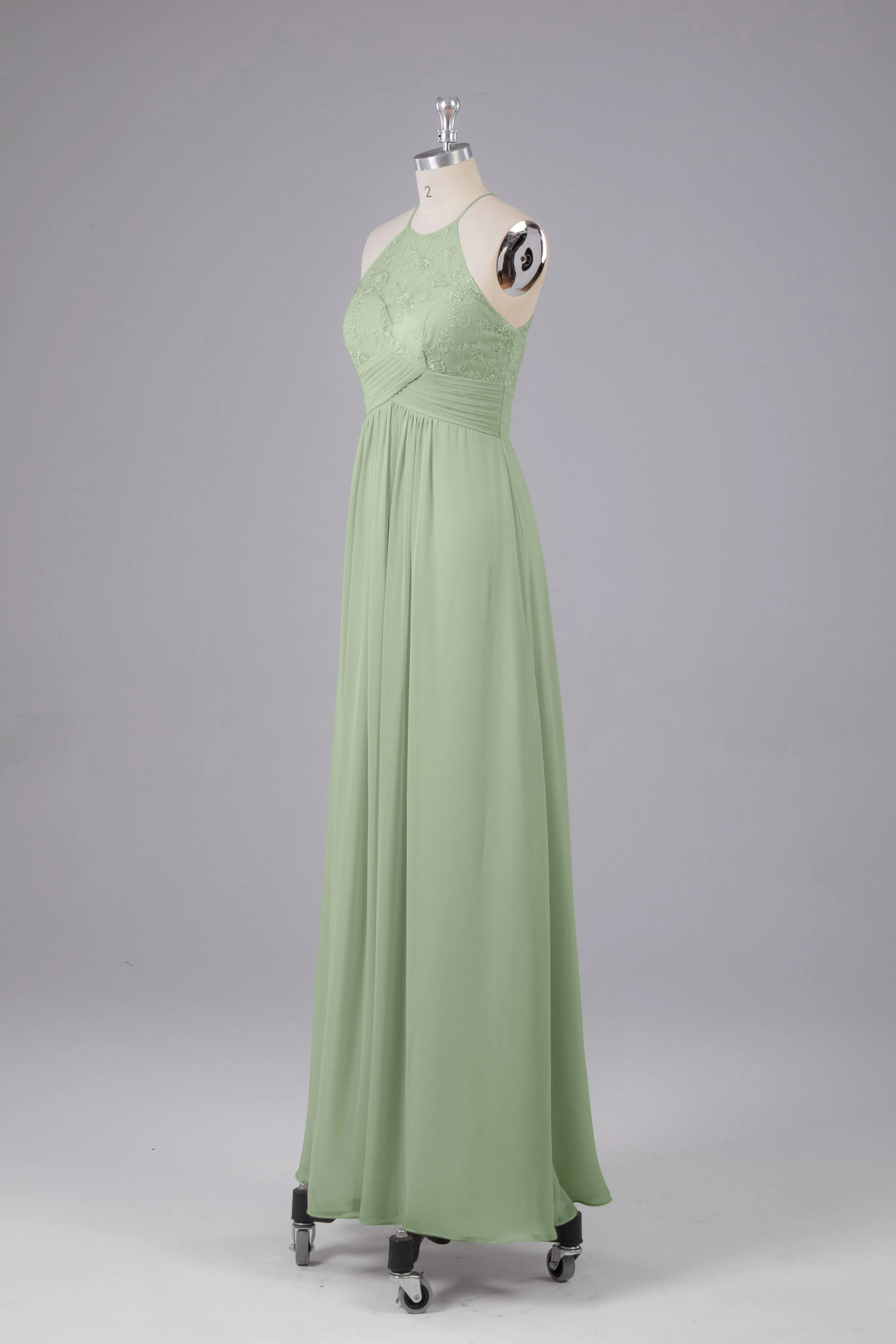 Elegant Halter Keyhole Chiffon Bridesmaid Dresses