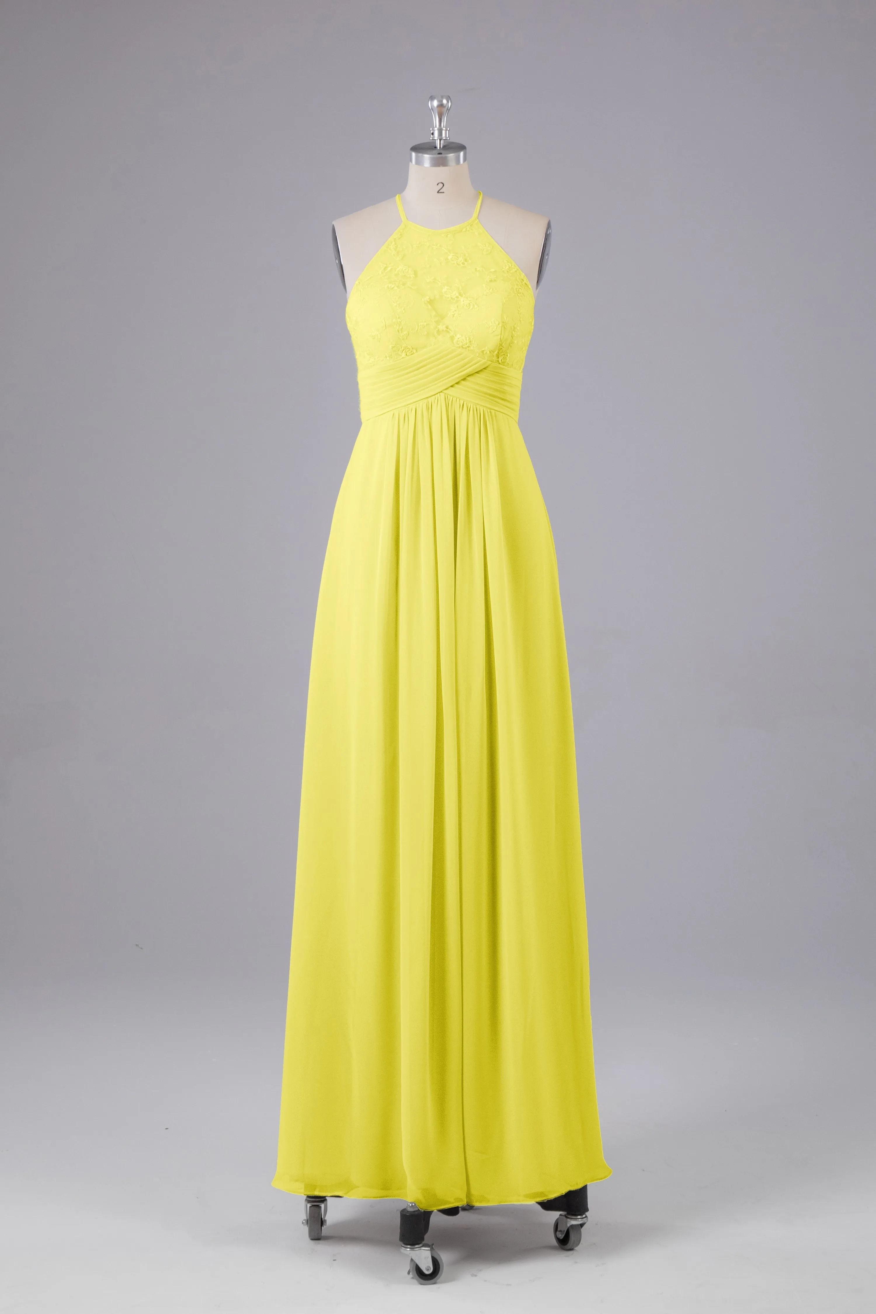 Elegant Halter Keyhole Chiffon Bridesmaid Dresses