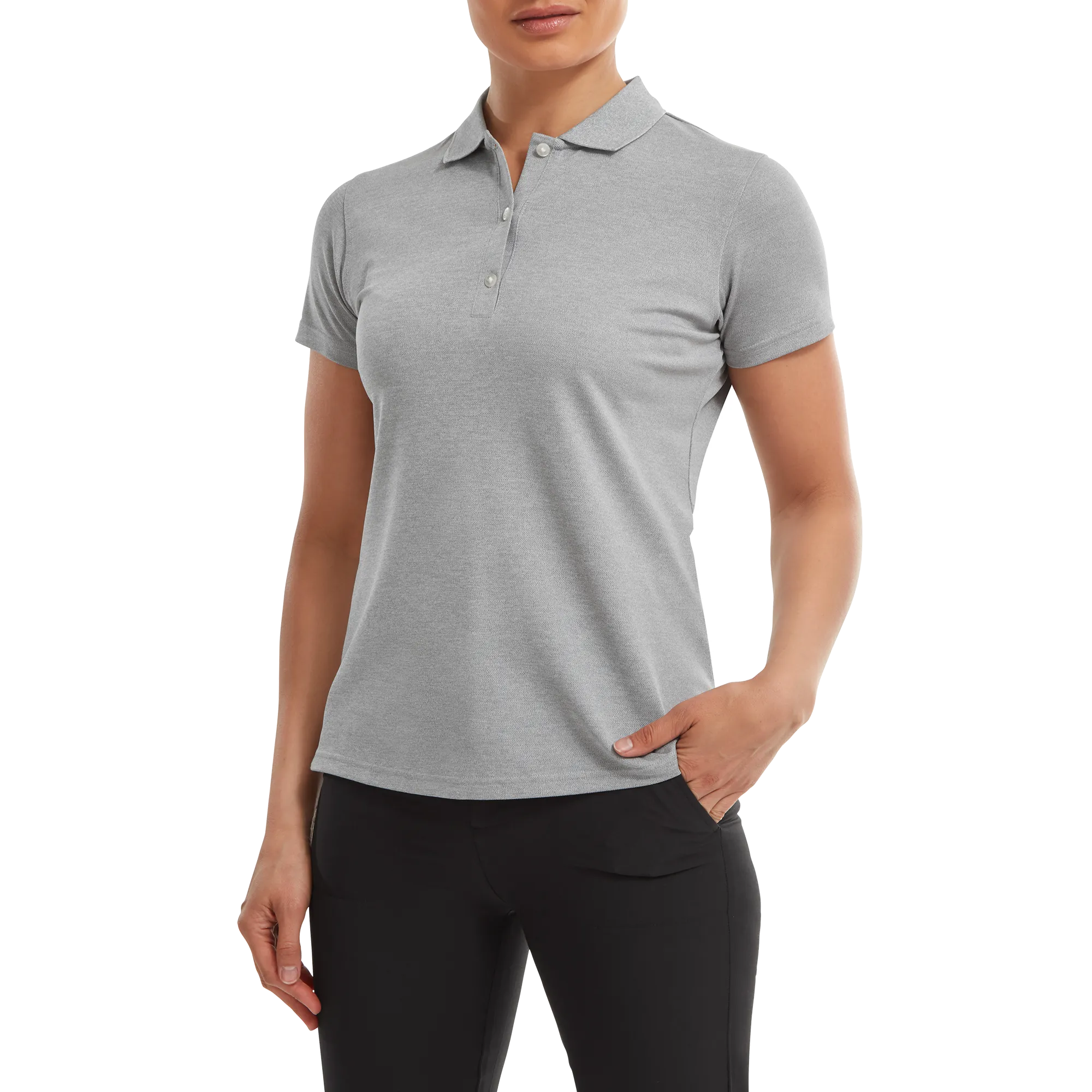 FootJoy Women's Pique Solid Polo - Grey