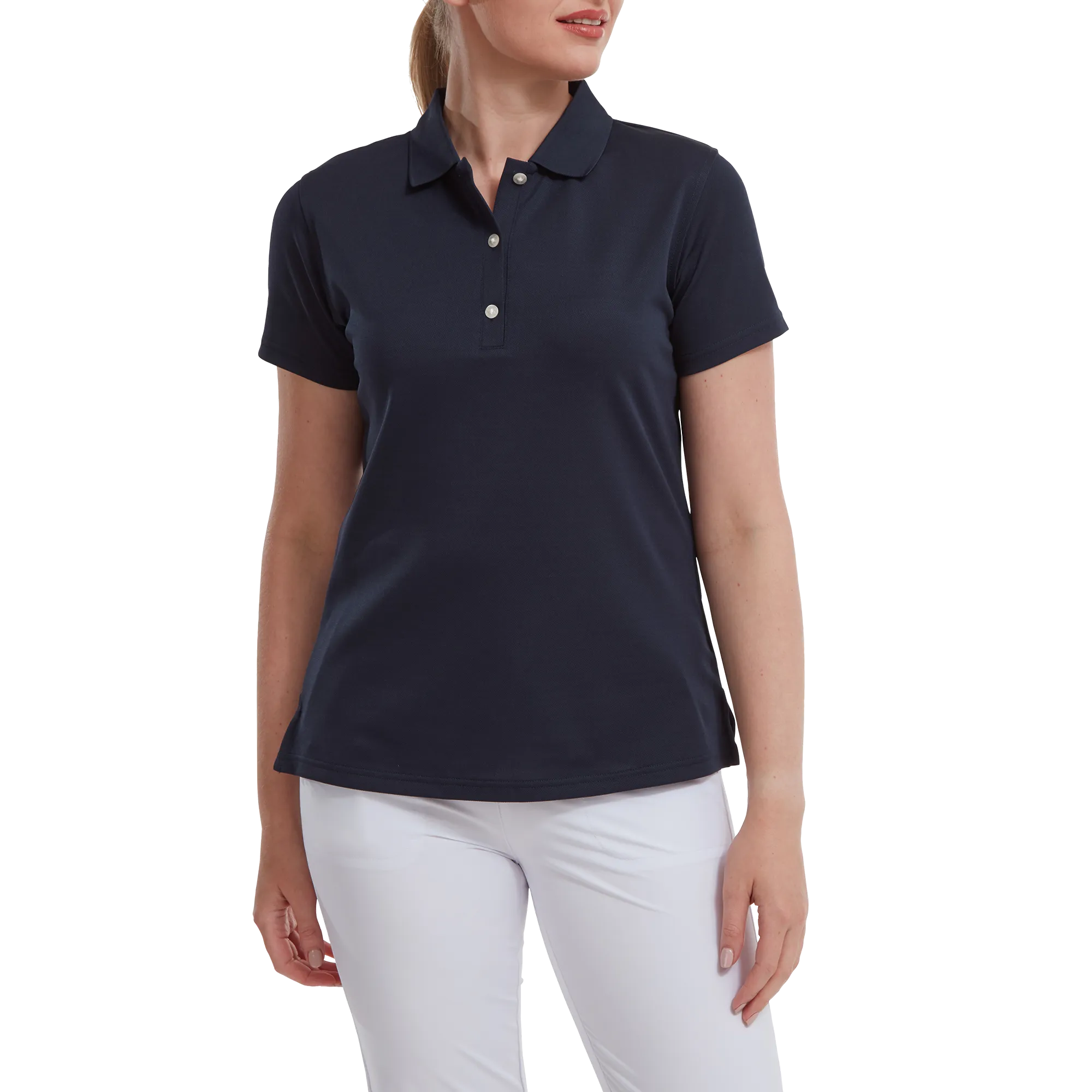 FootJoy Women's Pique Solid Polo - Navy