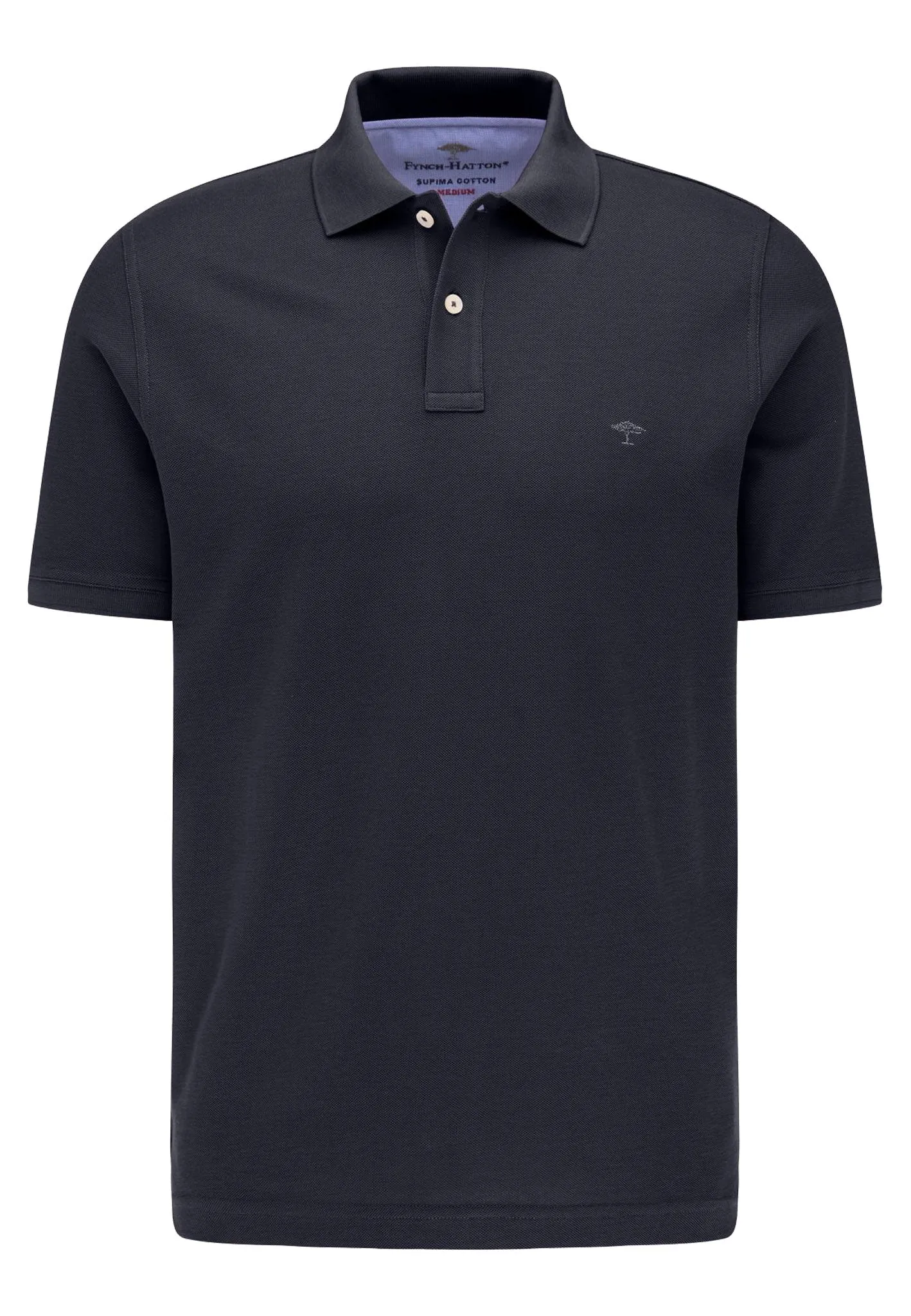 FYNCH HATTON Pique Polo Shirt - Men's Supima Cotton – Navy