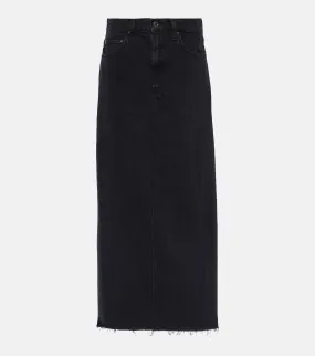 Hilla Agolde denim maxi skirt, black