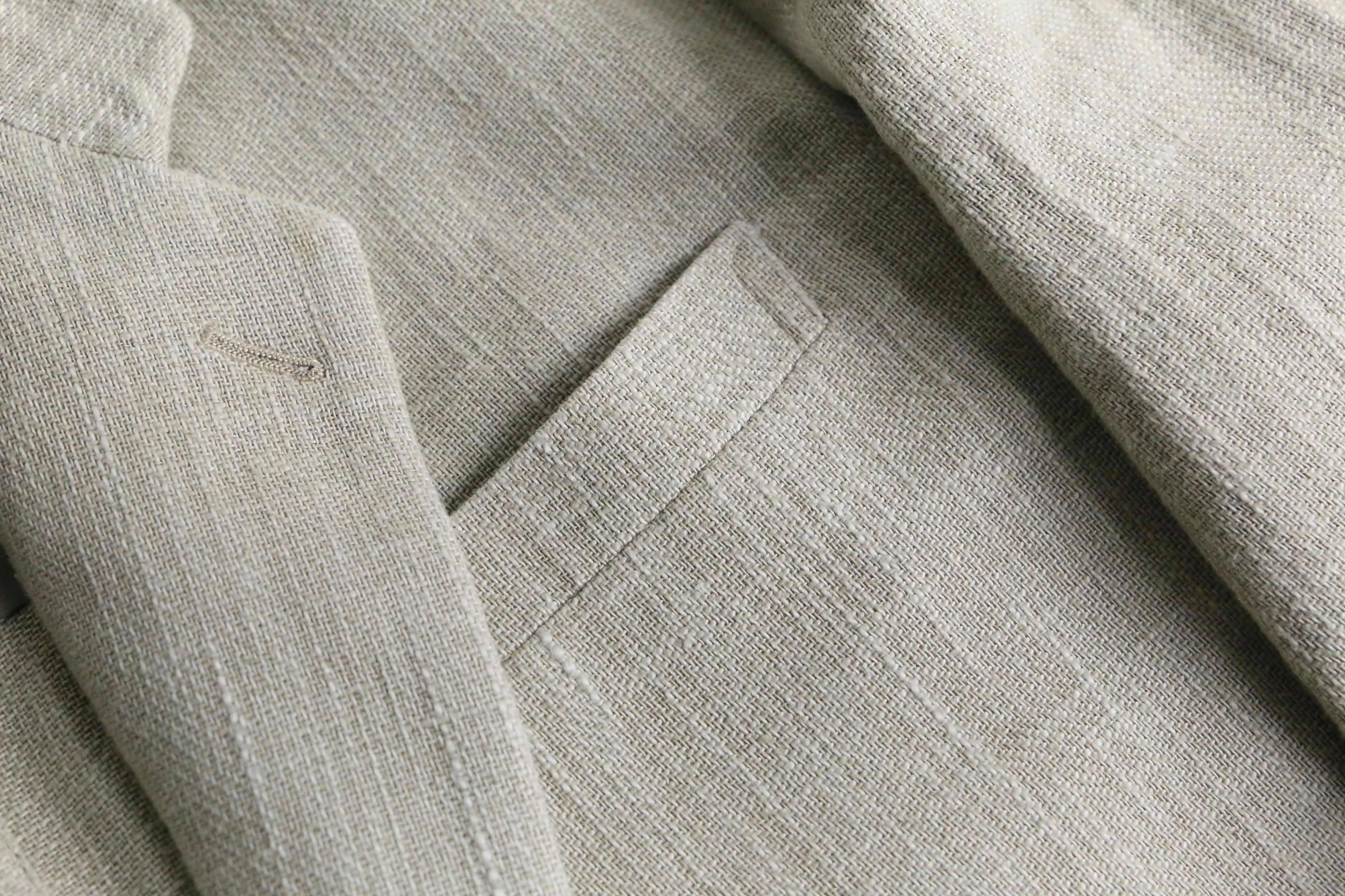 ivory color cotton tweed tailored set up