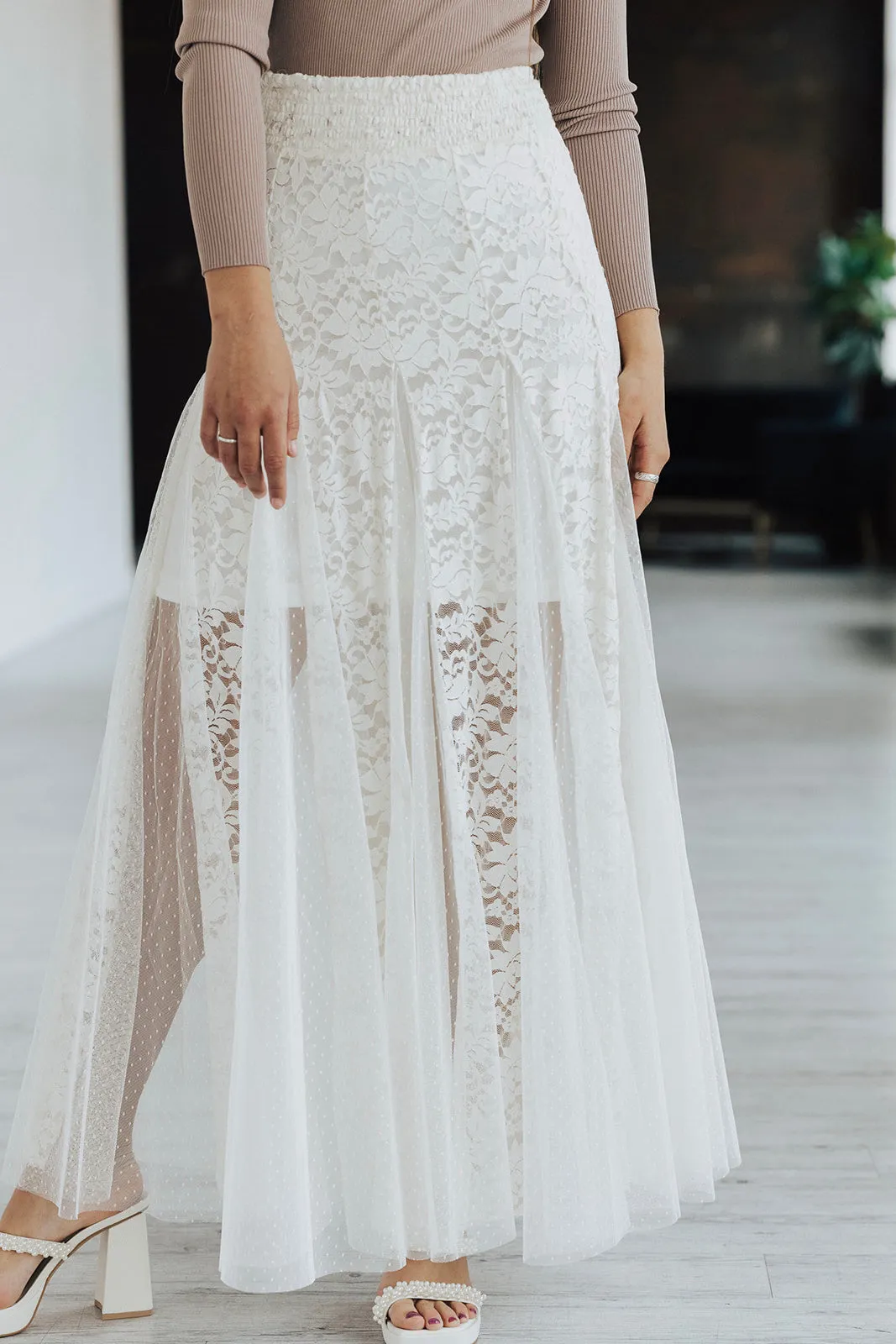 Mary Lace Maxi Skirt