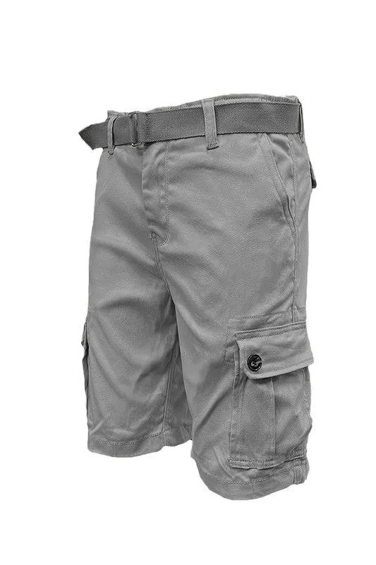 Men's Belted Cargo Shorts