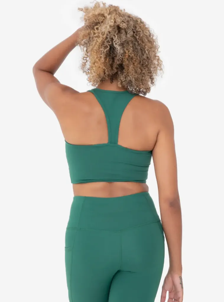 MOB Racerback Sports Bra-Green