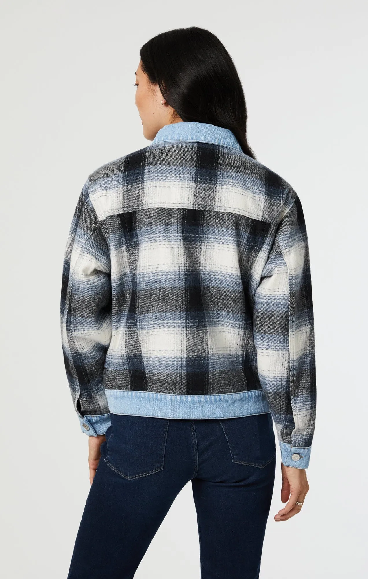 NELLIE JACKET IN GREY PLAID