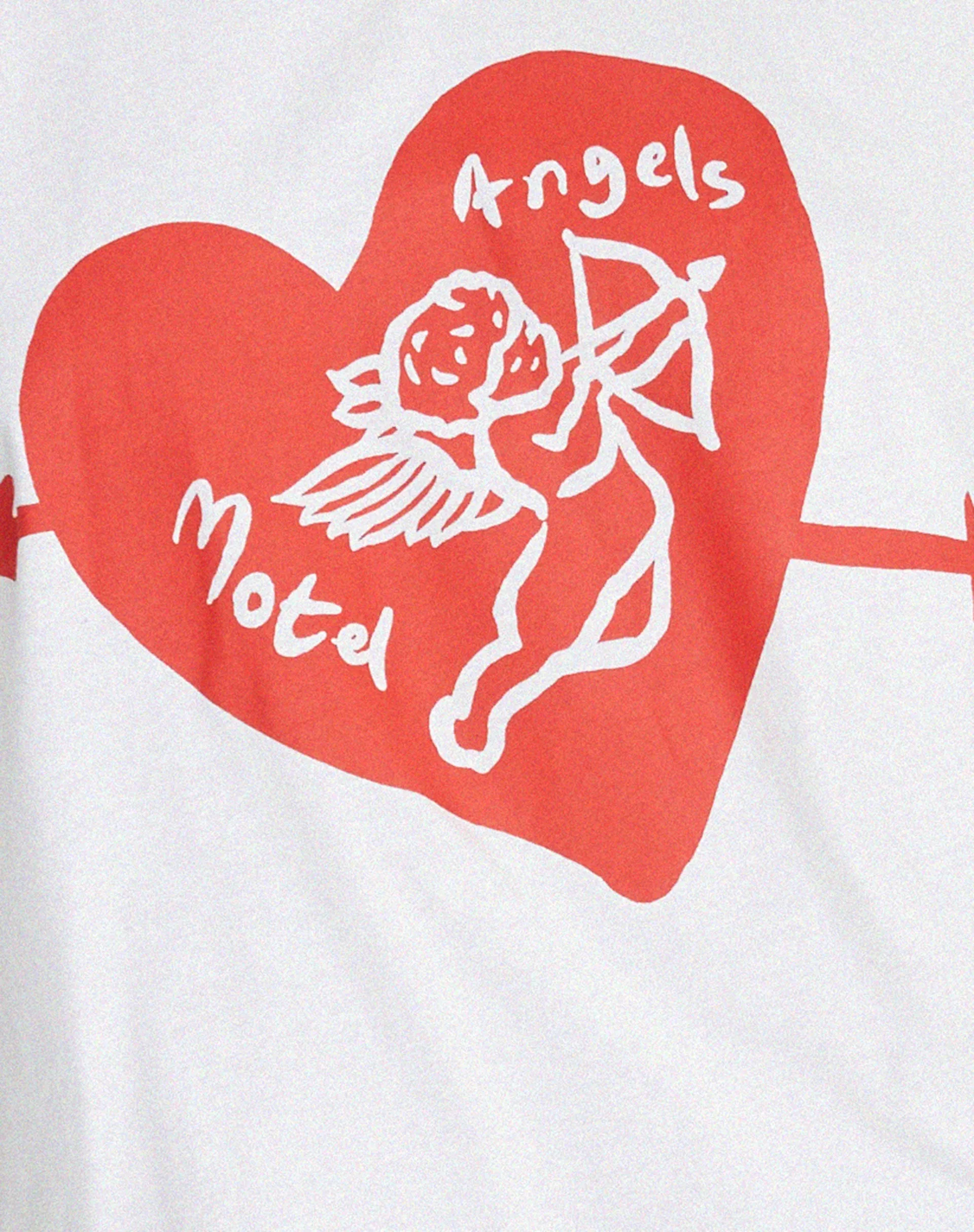 Oversize Basic Tee in White Motel Angel