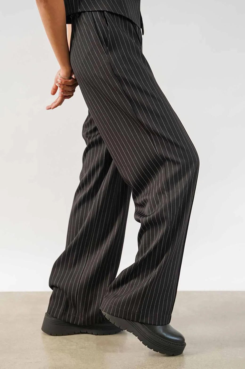 PINSTRIPE TAILORED PANTS