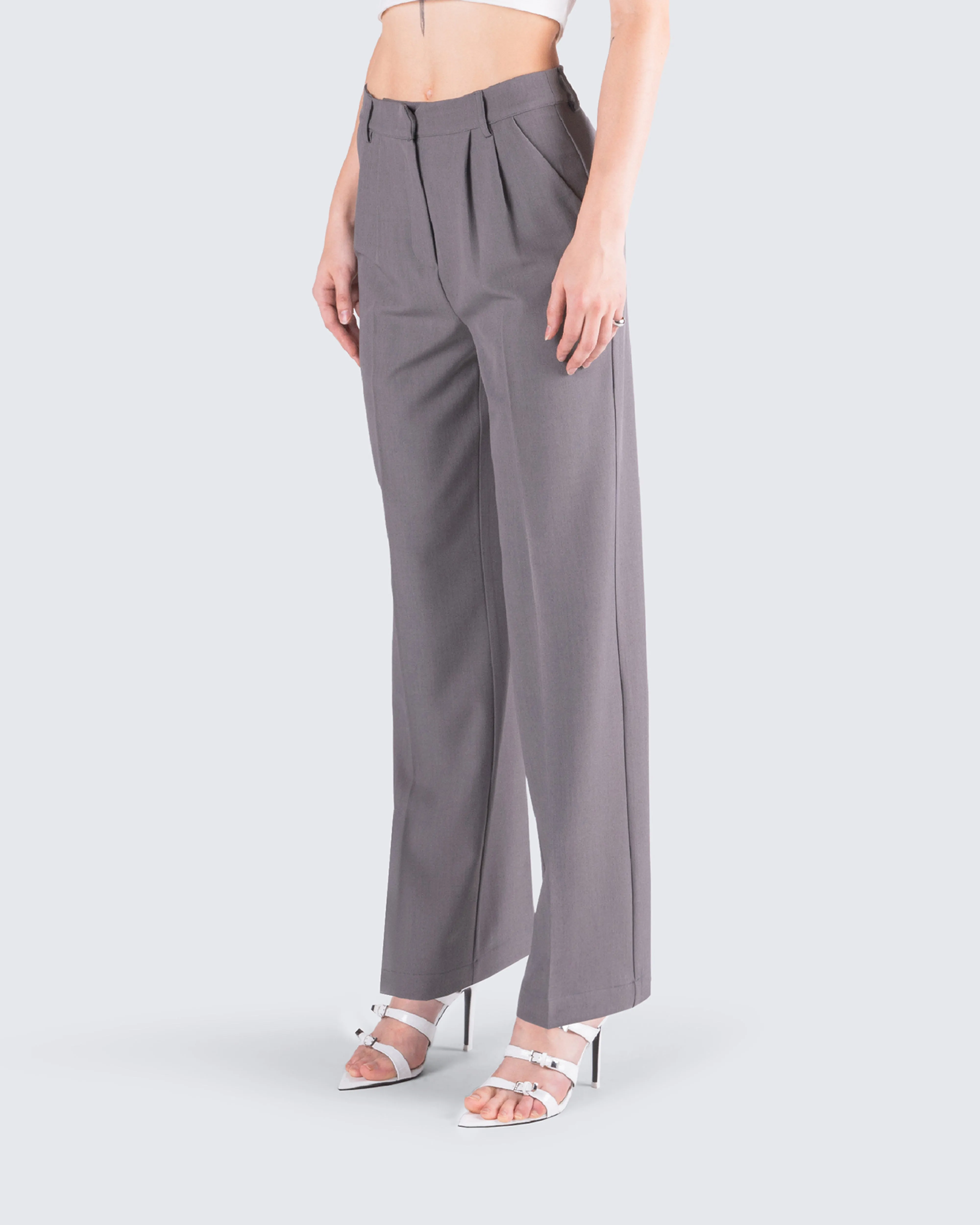 Reese Grey Tailored Pants