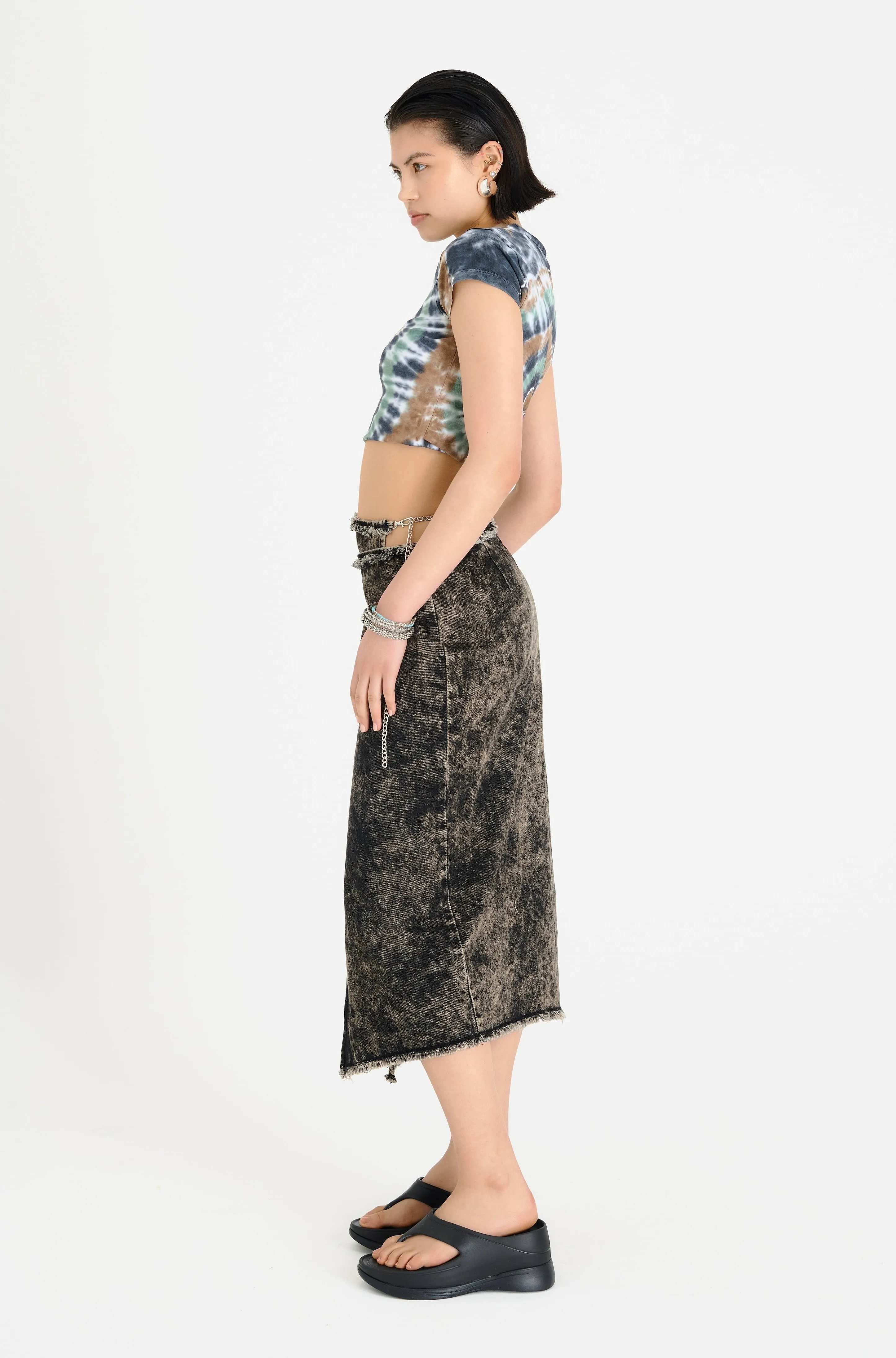 Rune Denim Maxi Skirt