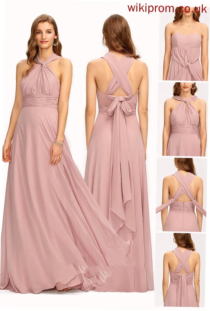 Shoulder Formal Dresses Halter V-Neck Eileen One Dresses A-line Chiffon