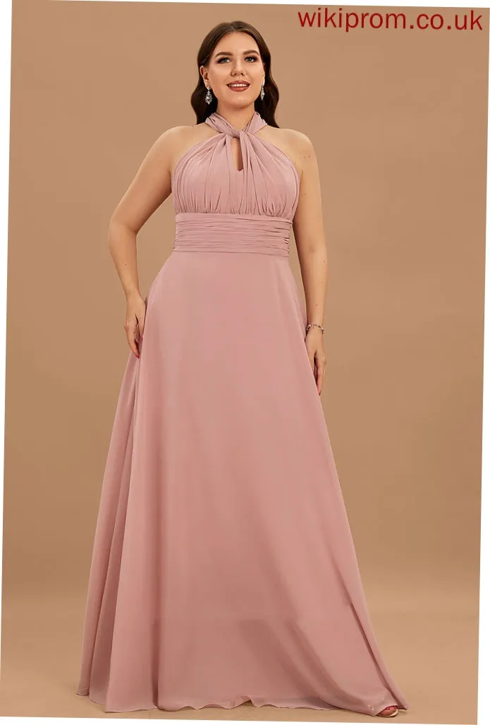 Shoulder Formal Dresses Halter V-Neck Eileen One Dresses A-line Chiffon