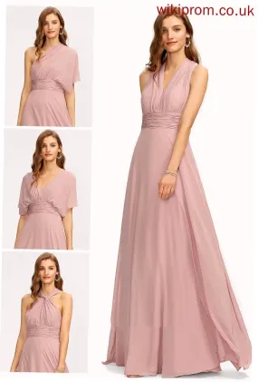 Shoulder Formal Dresses Halter V-Neck Eileen One Dresses A-line Chiffon