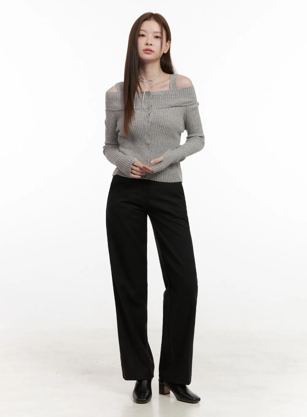 SpandexSleek Tailored Pants OD418