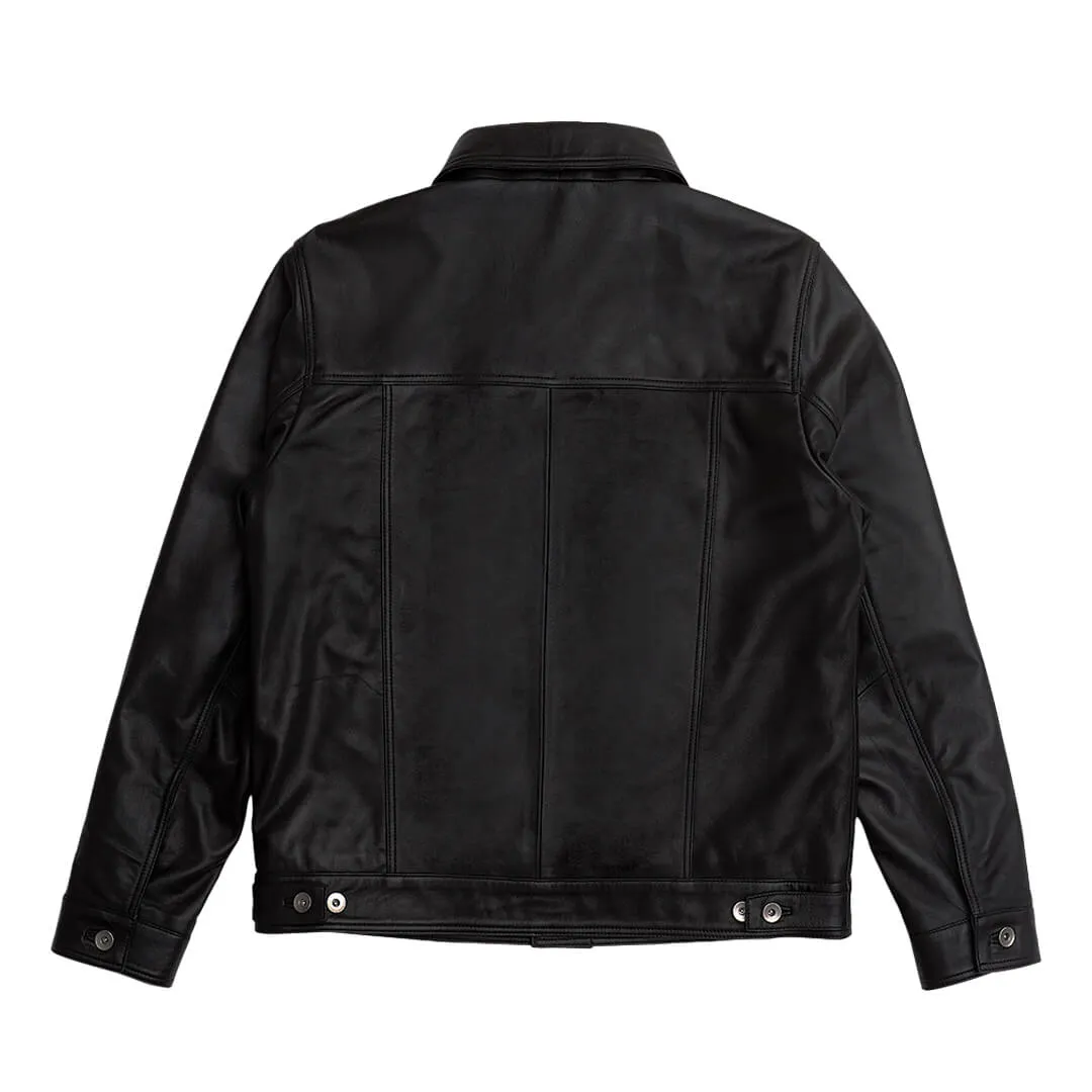 Supreme Black Leather Trucker Jacket