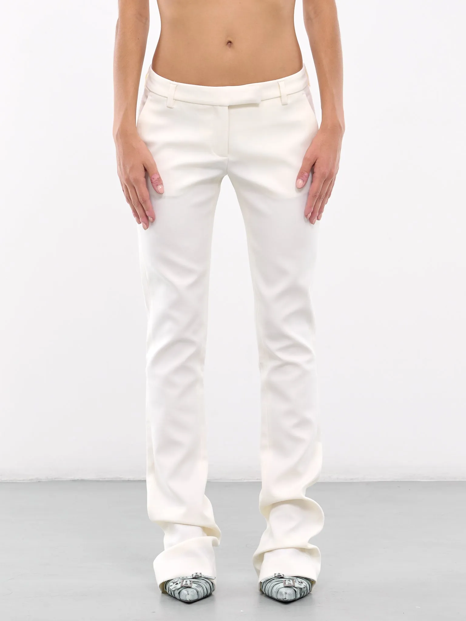 Tailored Pants (AK0836-DBG-CREAM-WHITE)