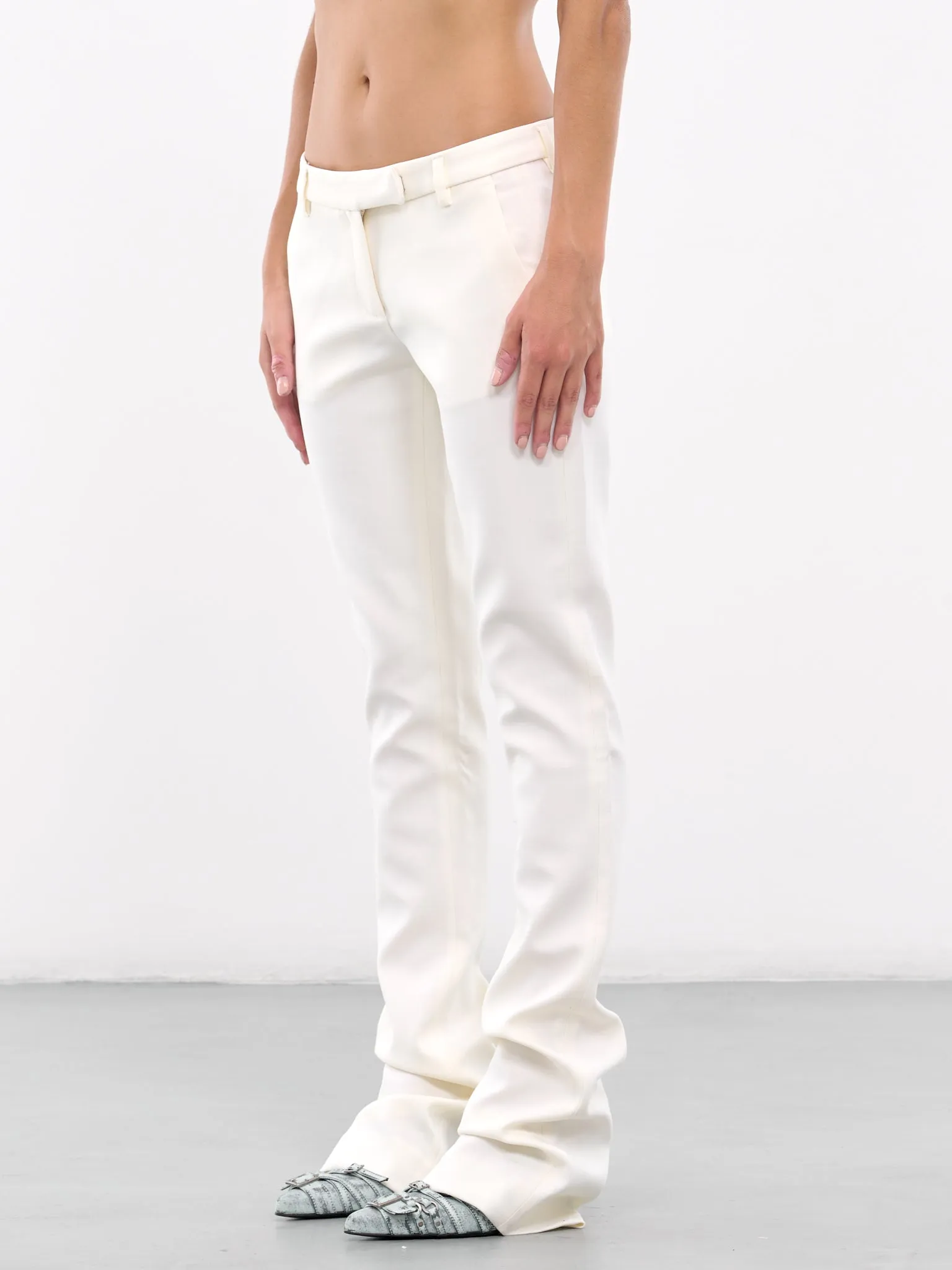 Tailored Pants (AK0836-DBG-CREAM-WHITE)