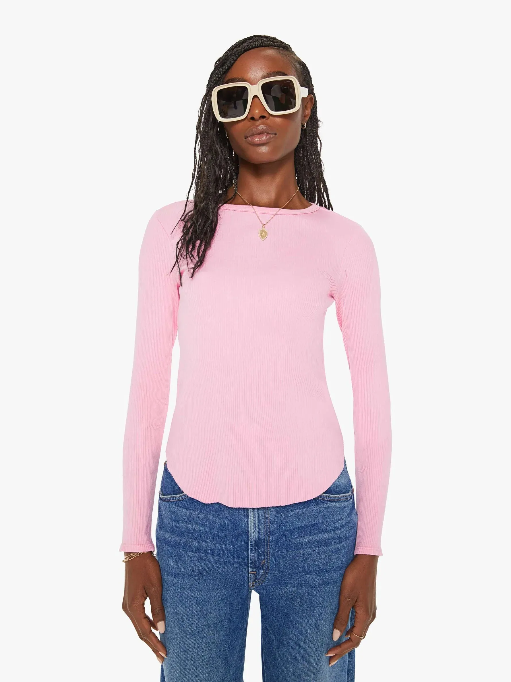 TIEGS Long Sleeve Tee in Carnation