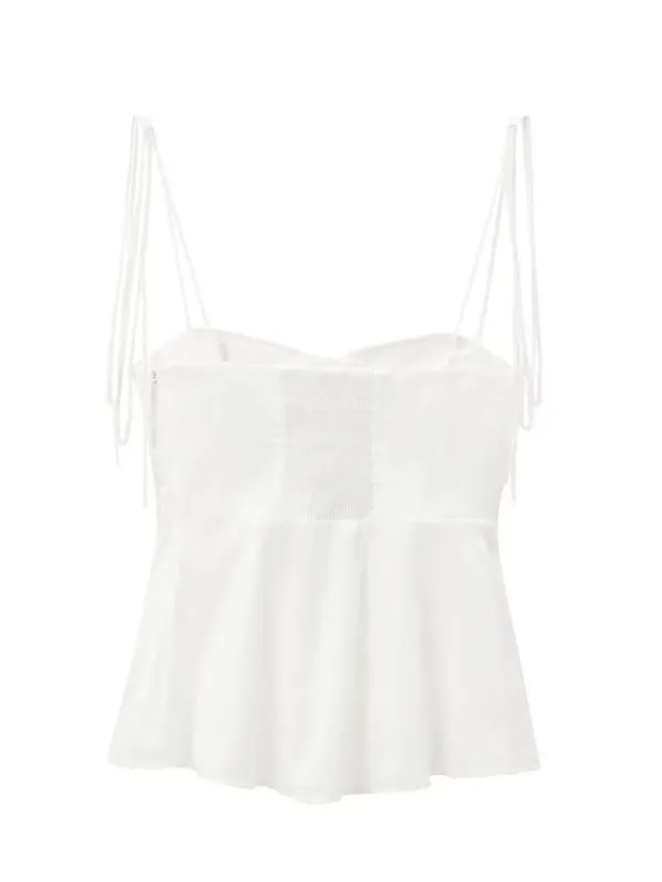 Trendy Solid Bustier Cami Top for Summer Parties & Travel