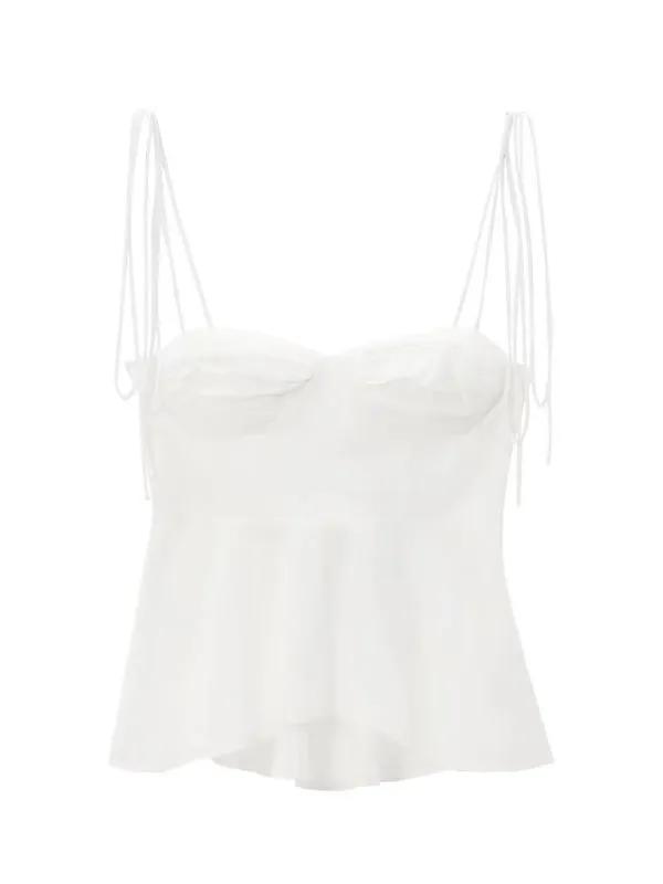 Trendy Solid Bustier Cami Top for Summer Parties & Travel