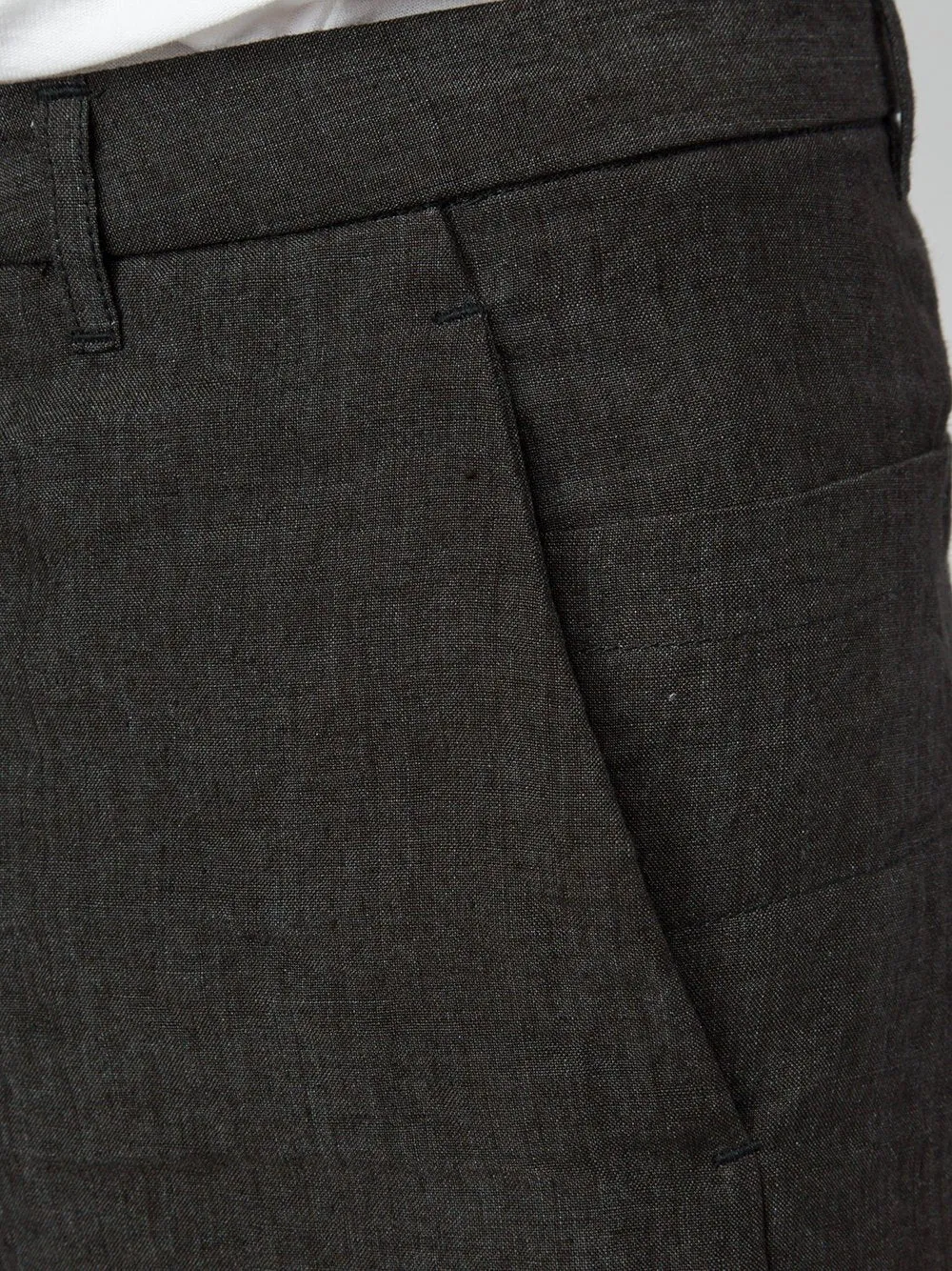 Unisex Woven Linen Box Pocket Pants